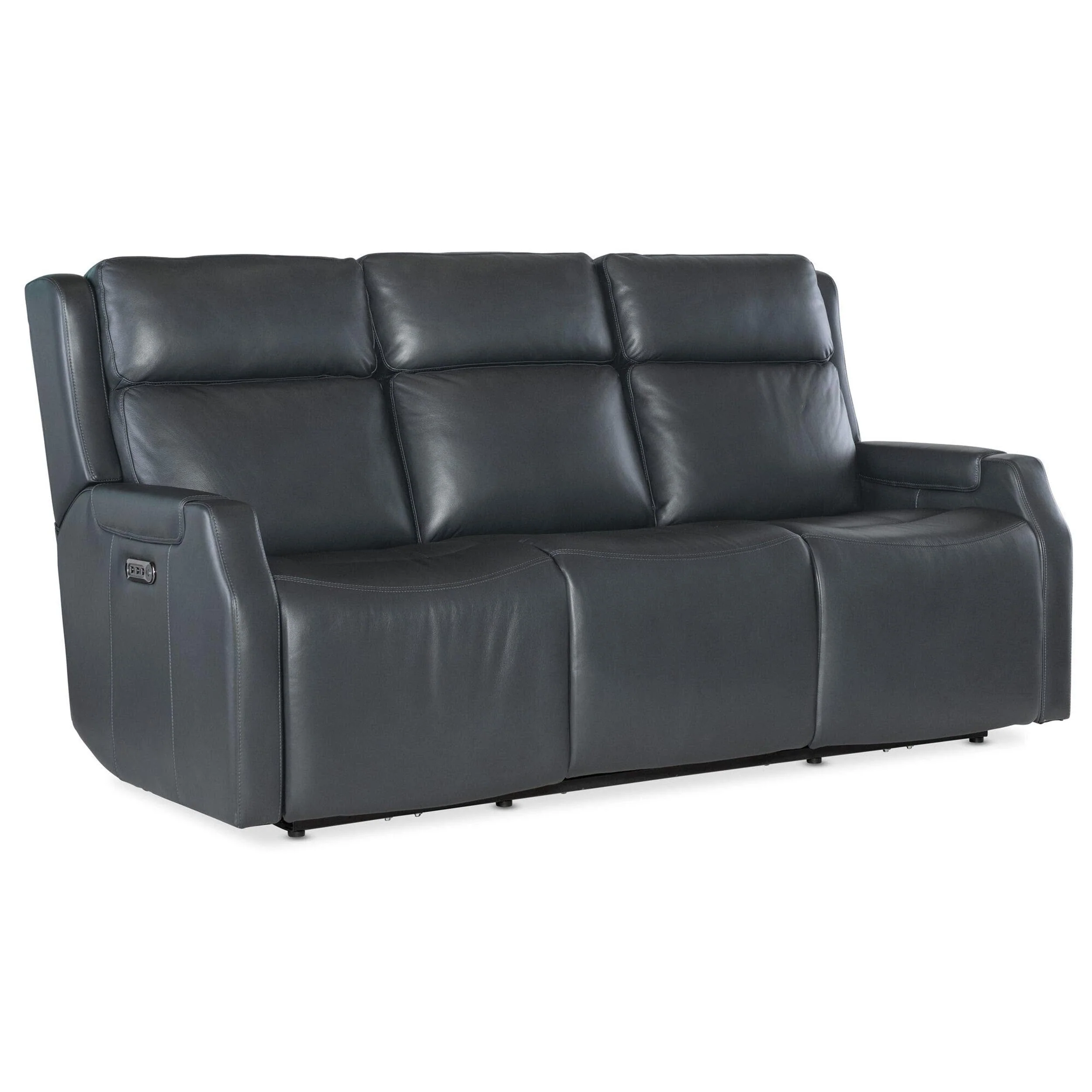 Nelson Leather Power Sofa, Salvo Denim - Image 2
