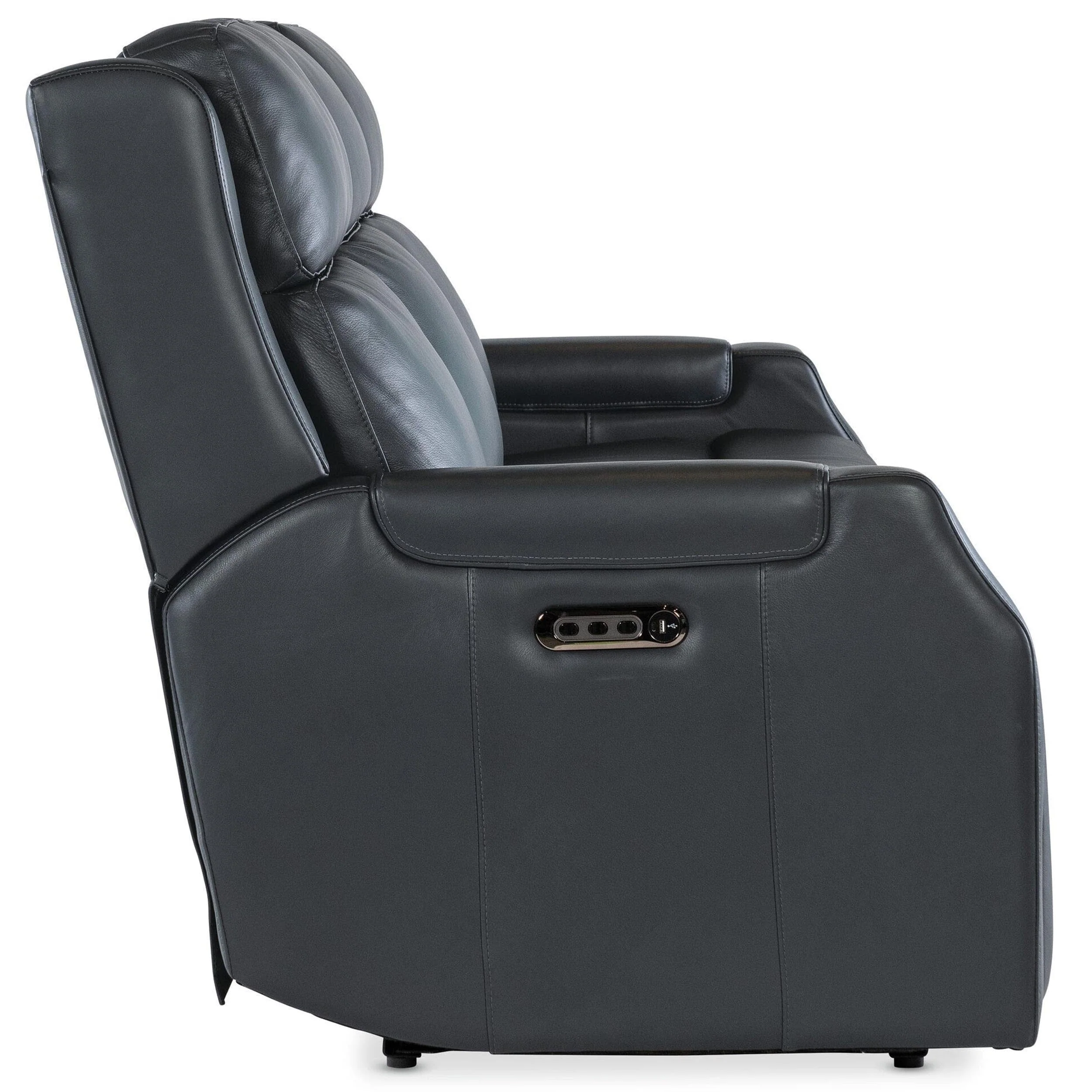 Nelson Leather Power Sofa, Salvo Denim - Image 3