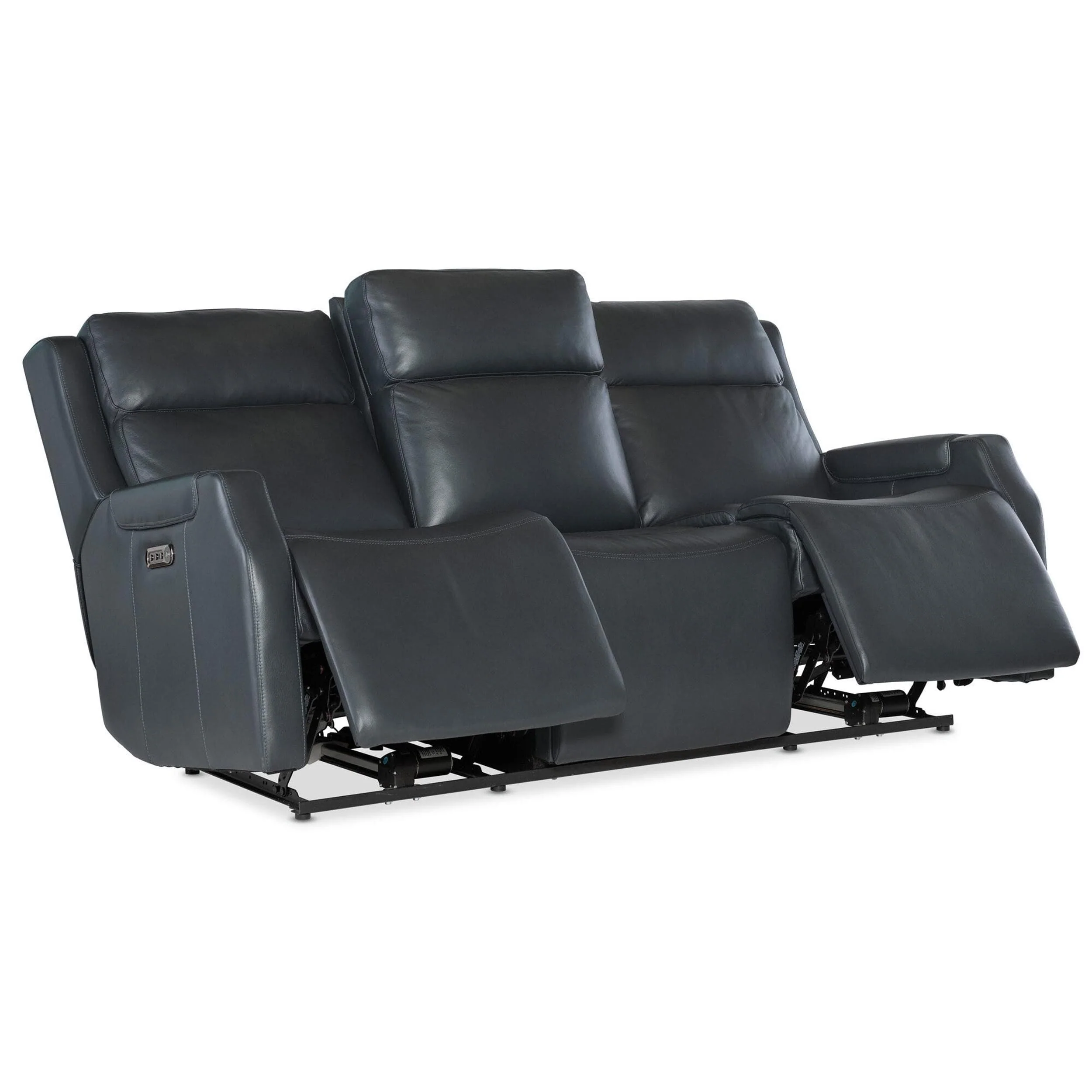 Nelson Leather Power Sofa, Salvo Denim - Image 5