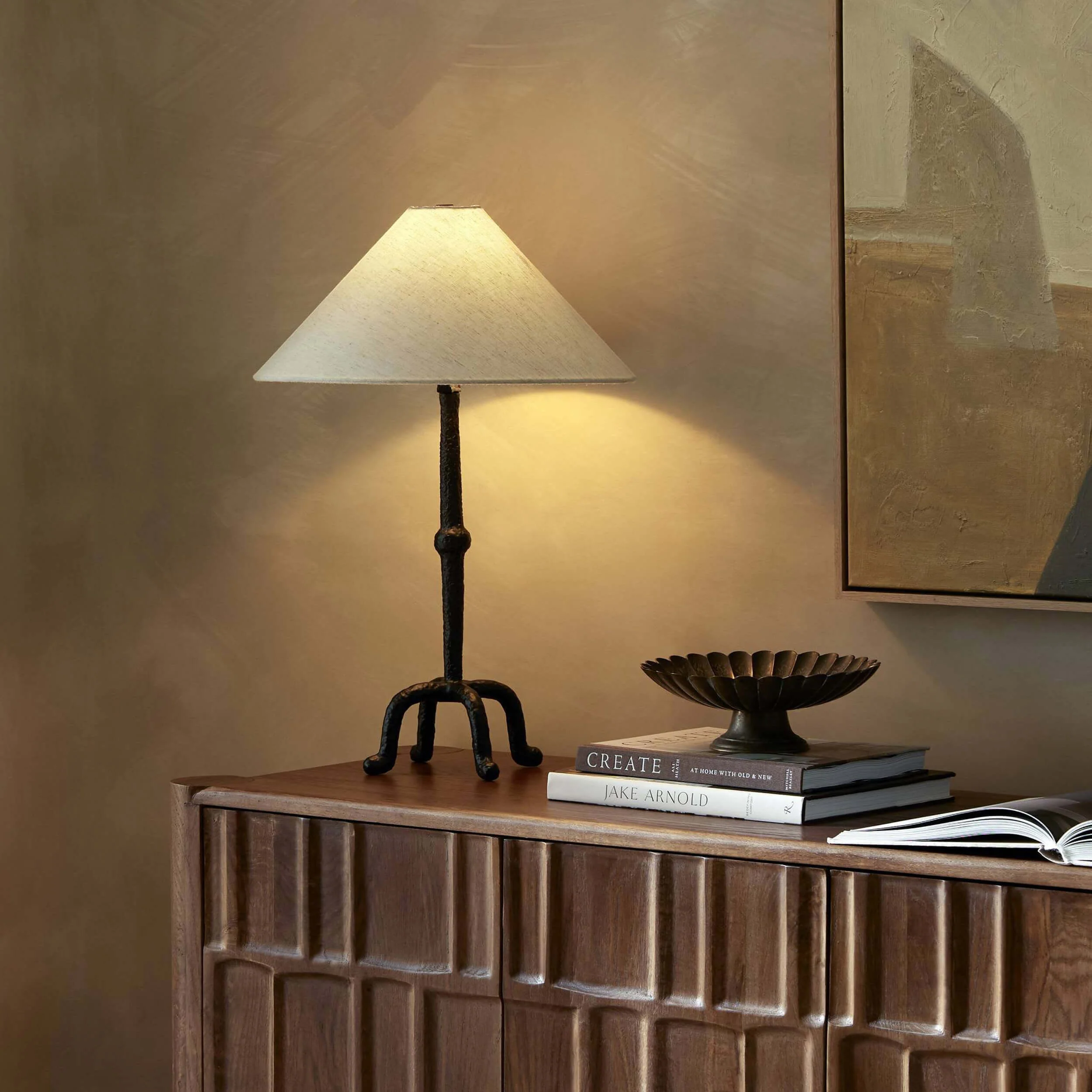 Neville Table Lamp, Matte Black by Four Hands - Image 3
