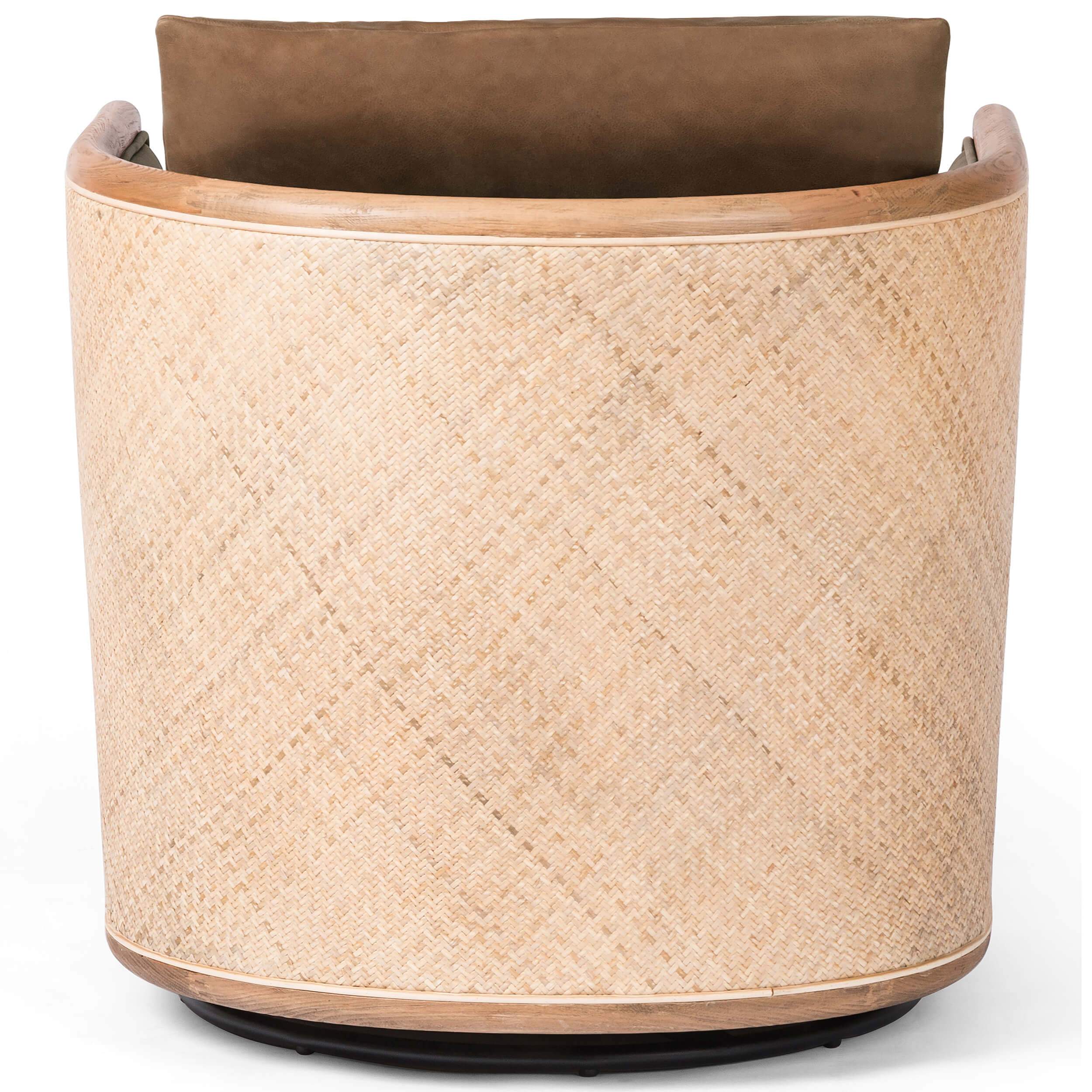 Newbury Leather Swivel Chair, Palermo Cognac by Four Hands - Image 4