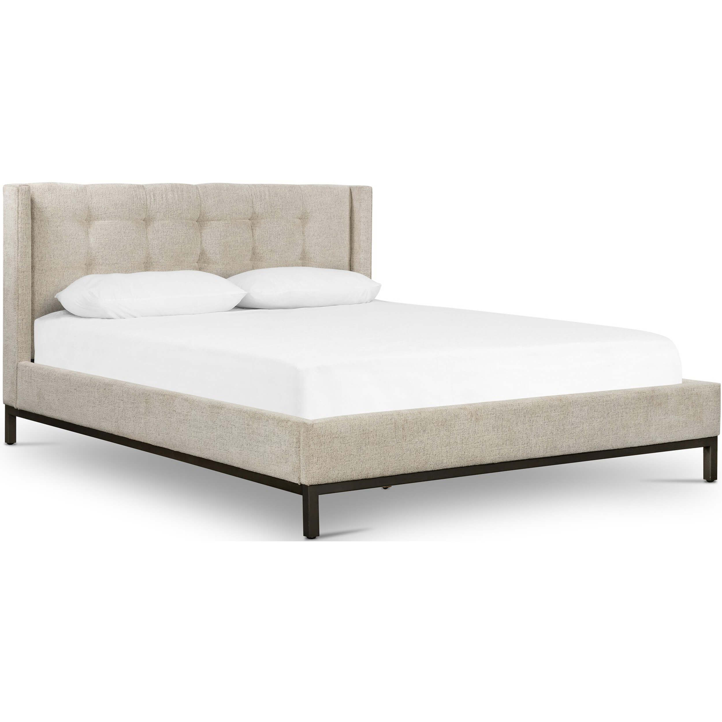 Newhall 40.25" Bed, Plushtone Linen by Four Hands