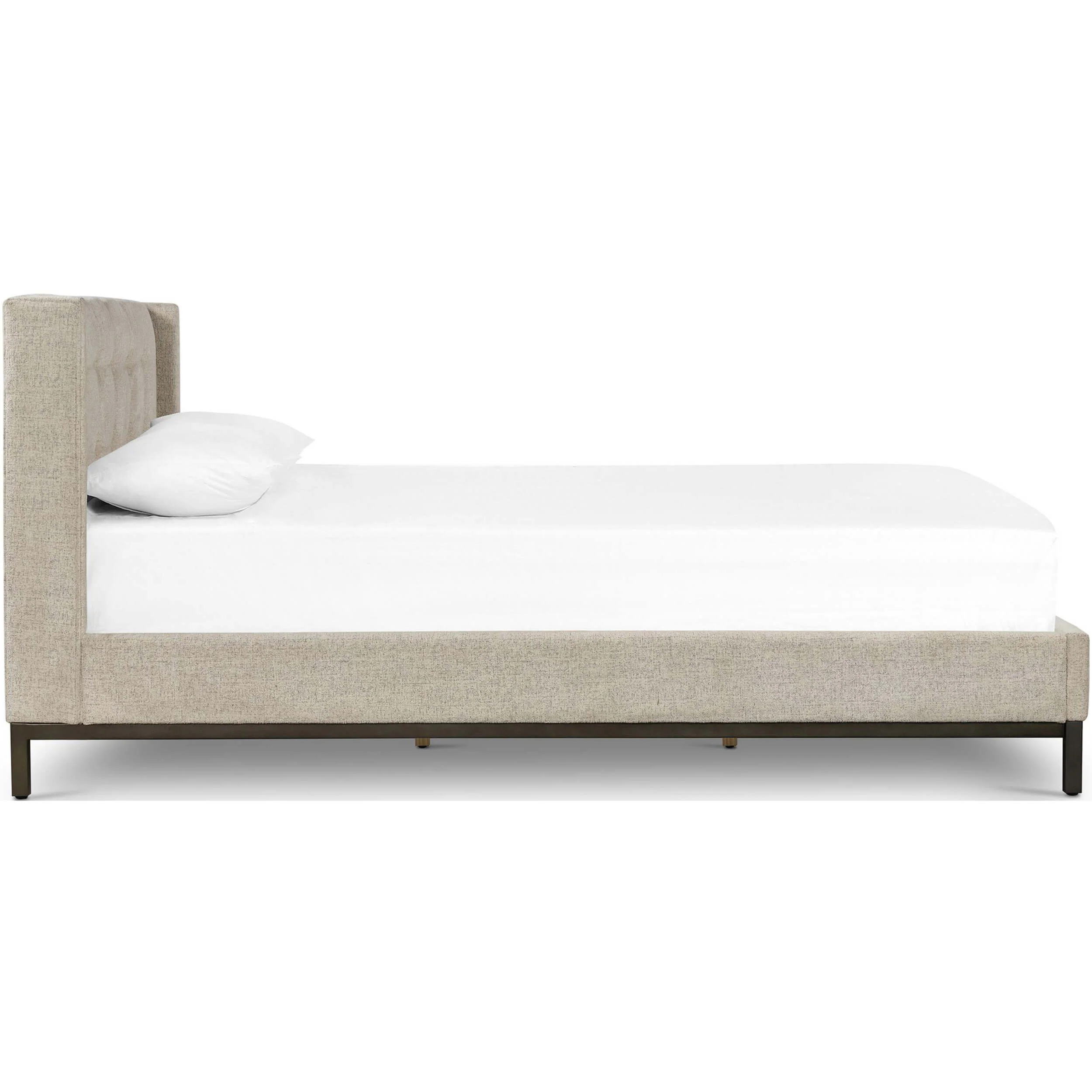 Newhall 40.25" Bed, Plushtone Linen by Four Hands - Image 3