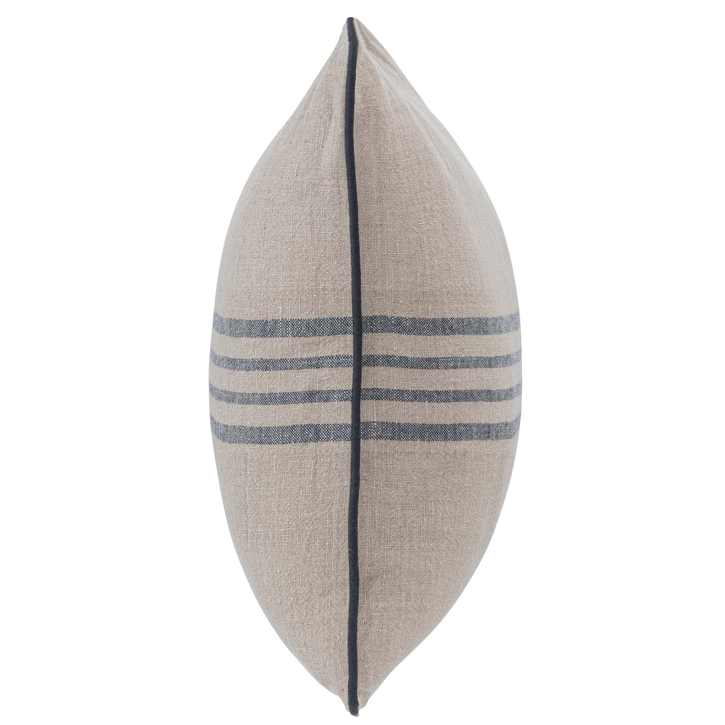 Newport Pillow, Natural/Navy - Image 3