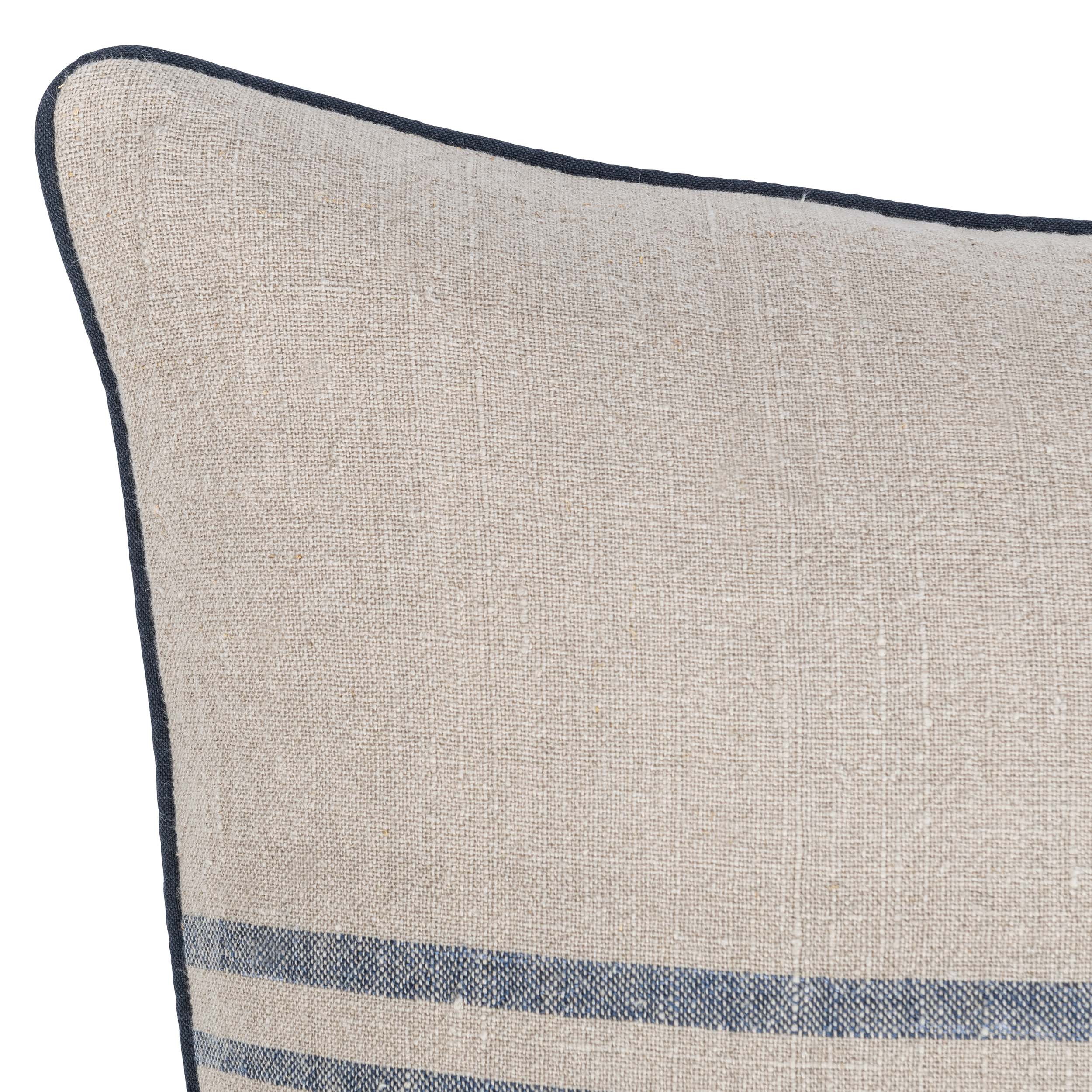 Newport Pillow, Natural/Navy - Image 5