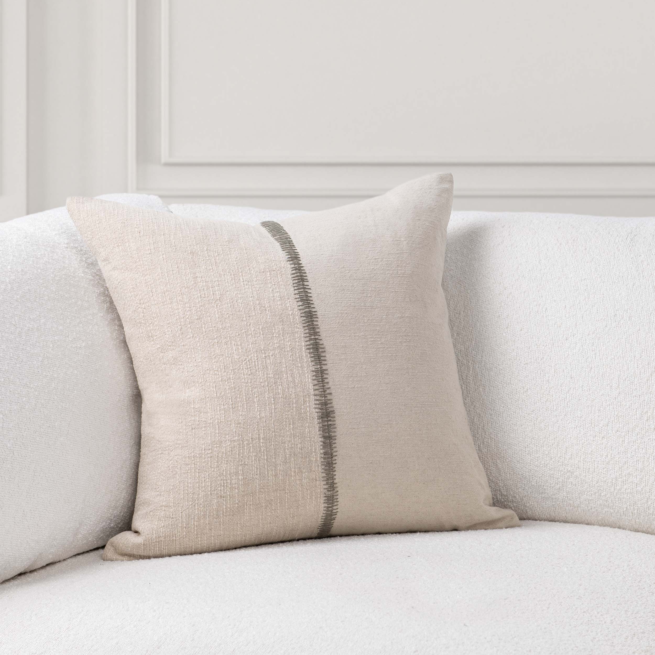 Nisha Pillow, Natural/Dry Sage - Image 4