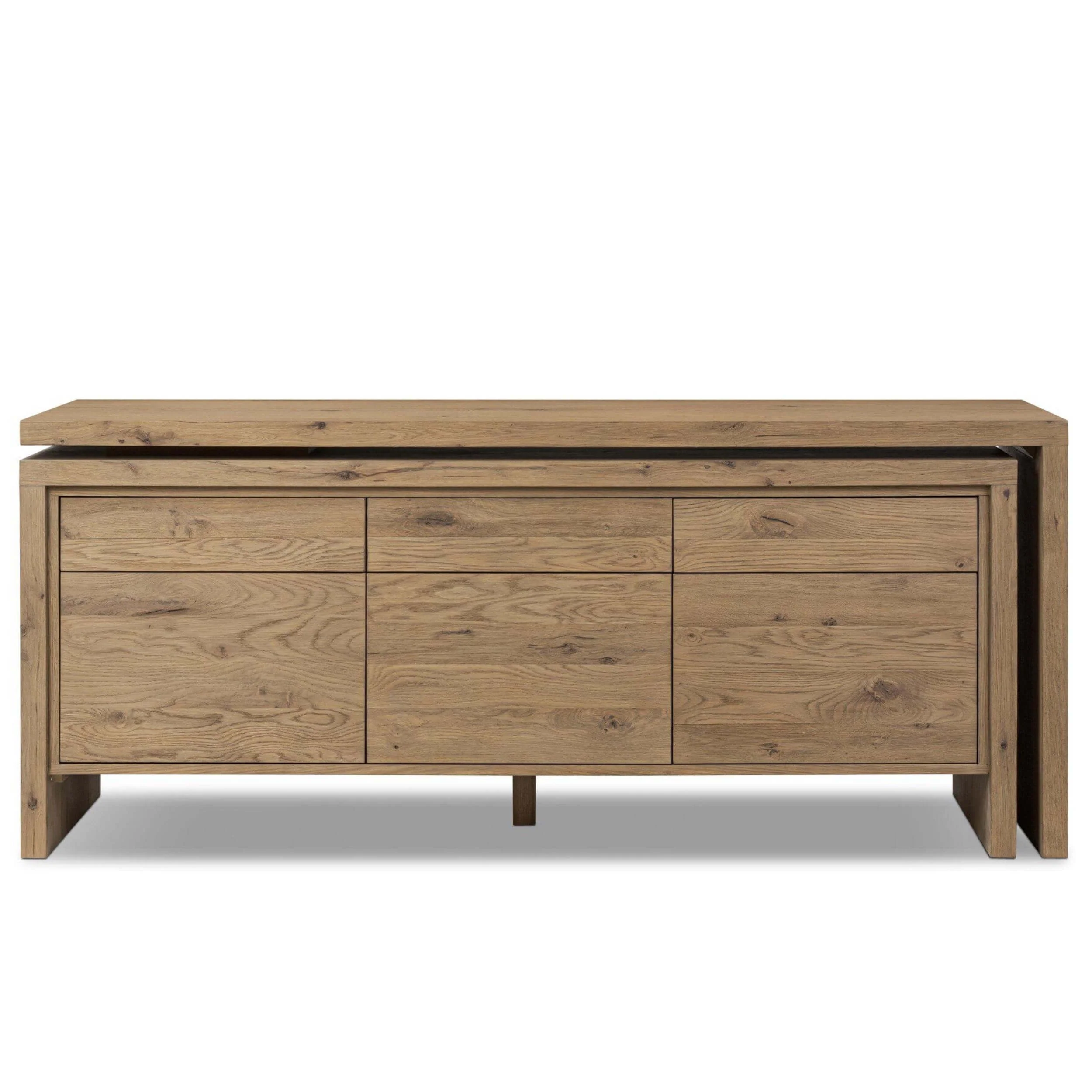 Noah Rotating Desk, Aged Smoked Oak by Four Hands - Image 2