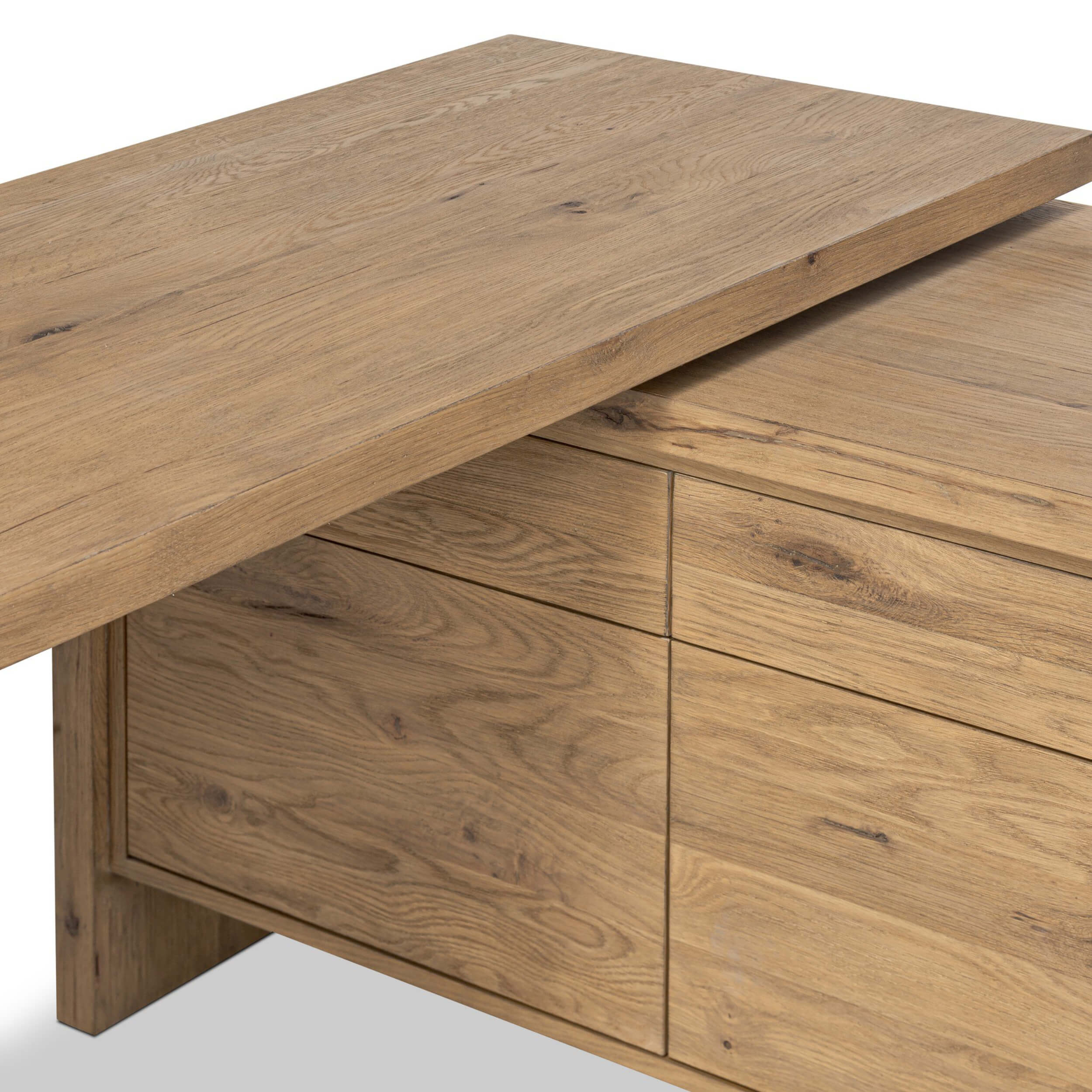 Noah Rotating Desk, Aged Smoked Oak by Four Hands - Image 5