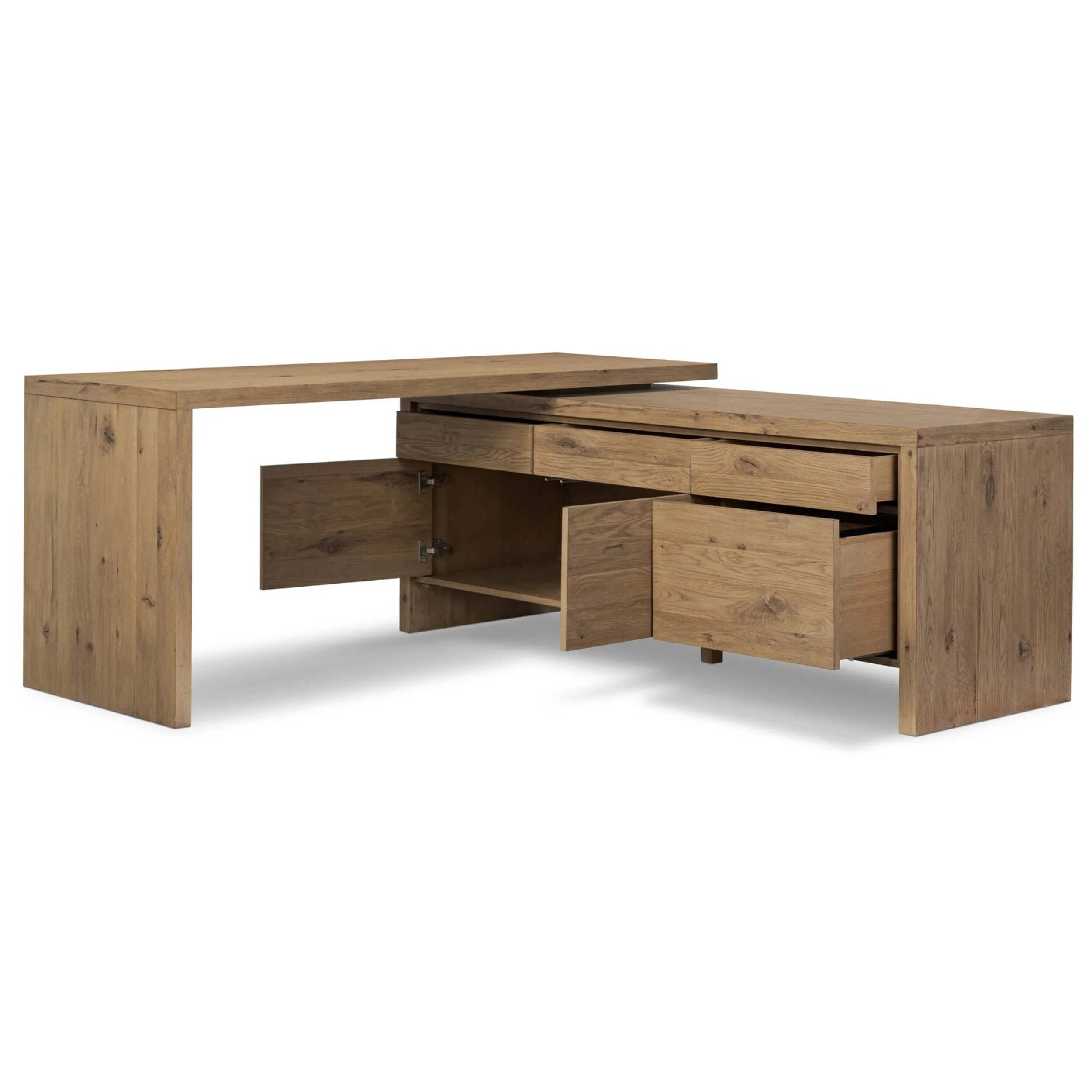 Noah Rotating Desk, Aged Smoked Oak by Four Hands - Image 7