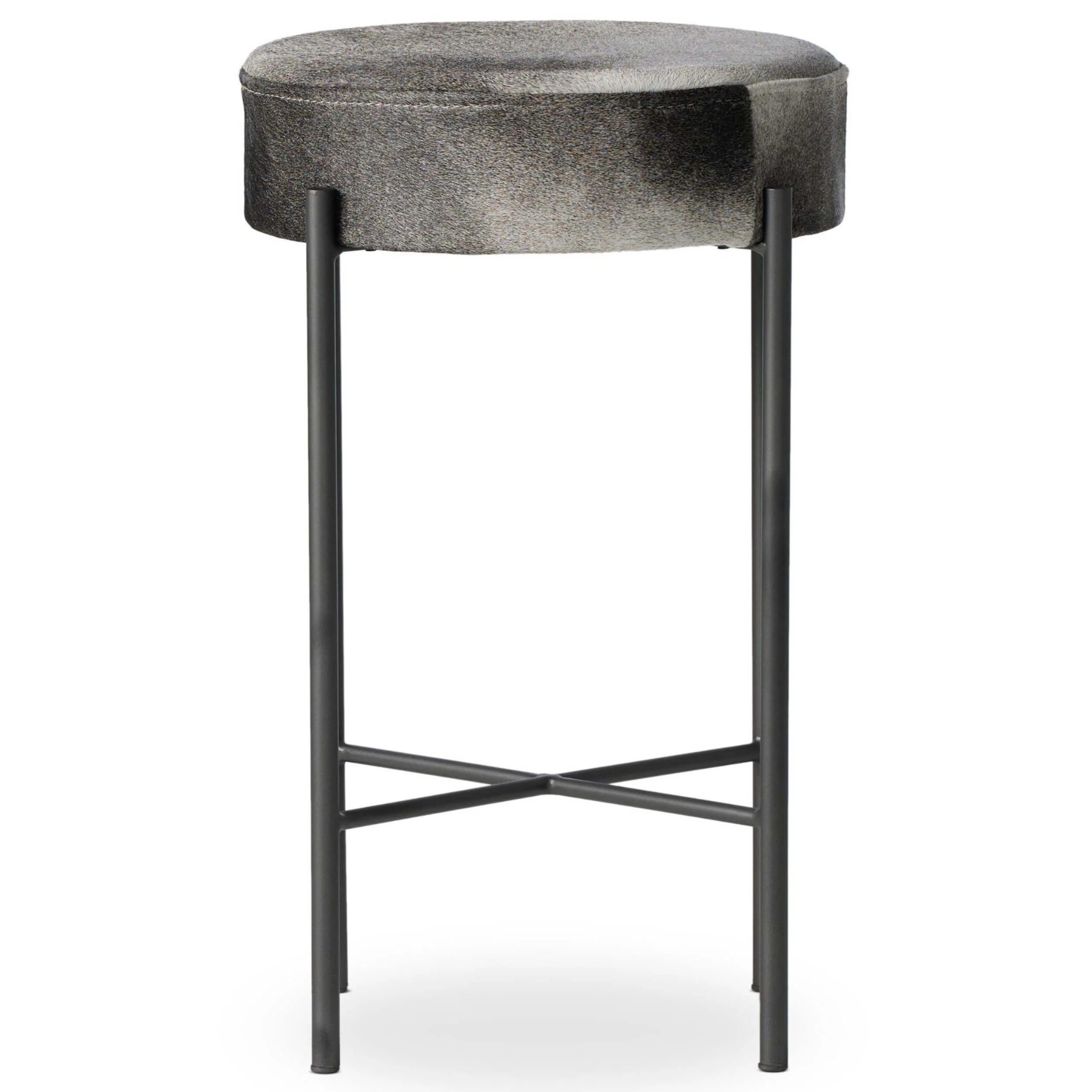 Nocona Bar & Counter Stool, Black/White Speckled Hide by Four Hands - Image 2