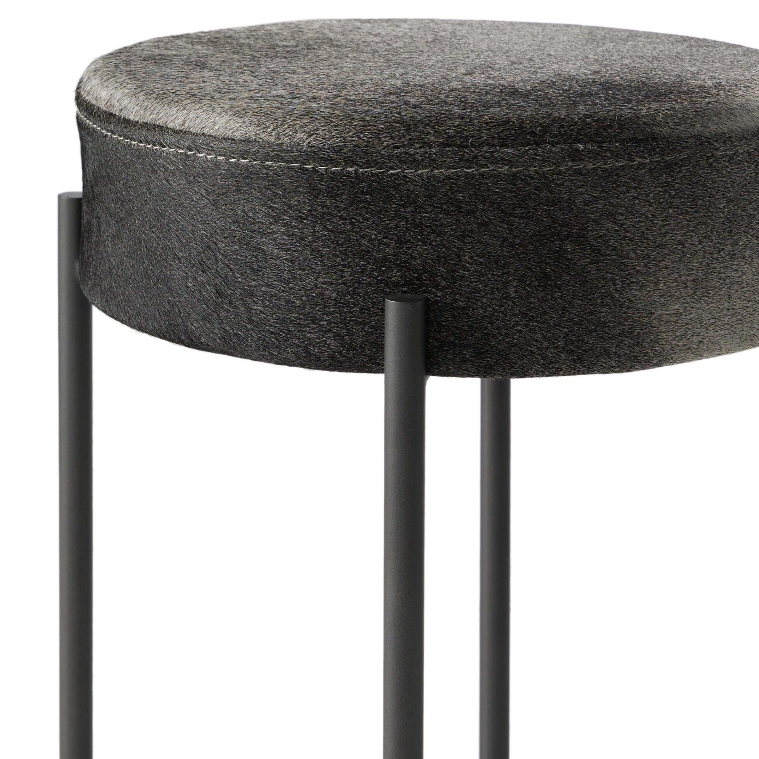 Nocona Bar & Counter Stool, Black/White Speckled Hide by Four Hands - Image 3