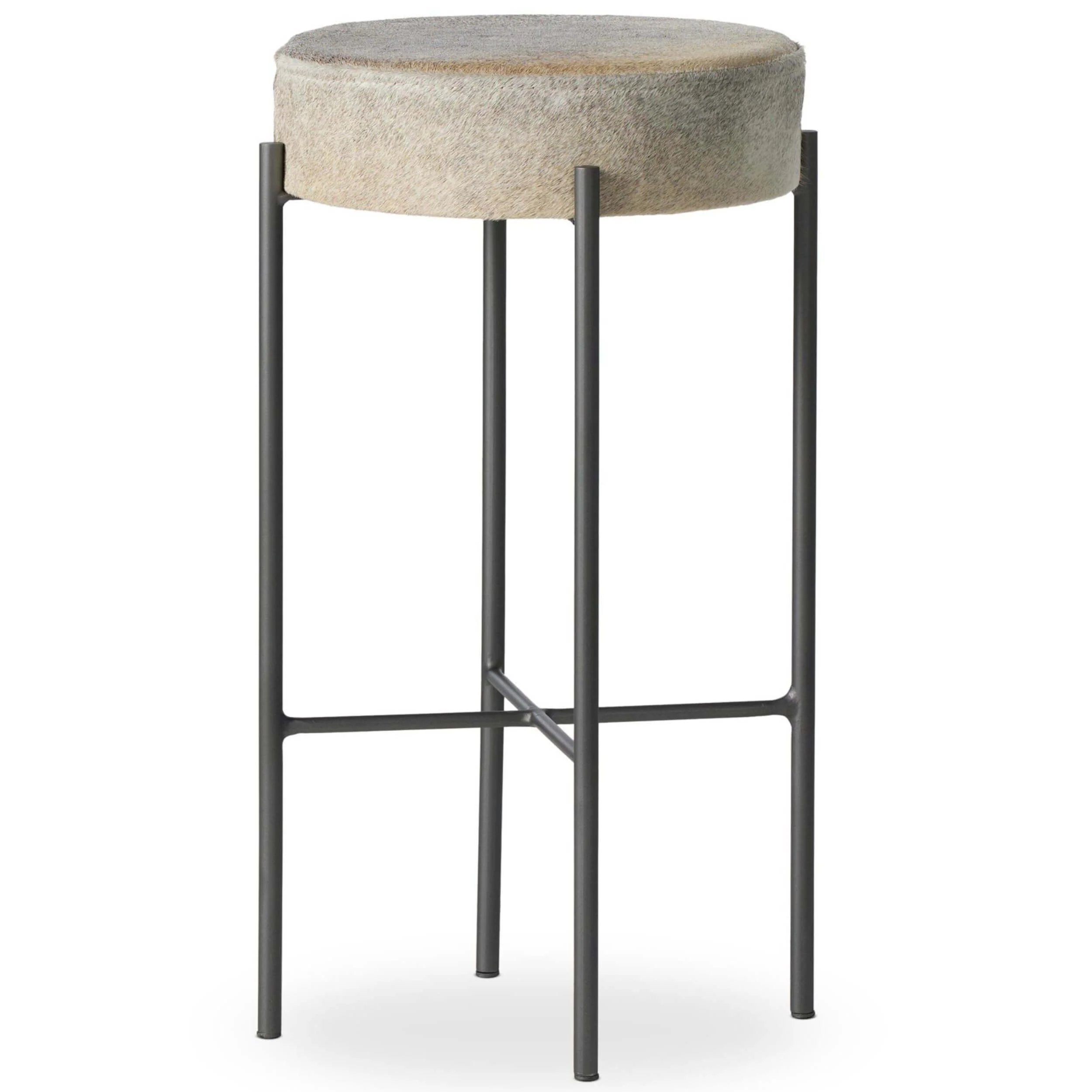 Nocona Bar & Counter Stool, Black/White Speckled Hide by Four Hands - Image 5