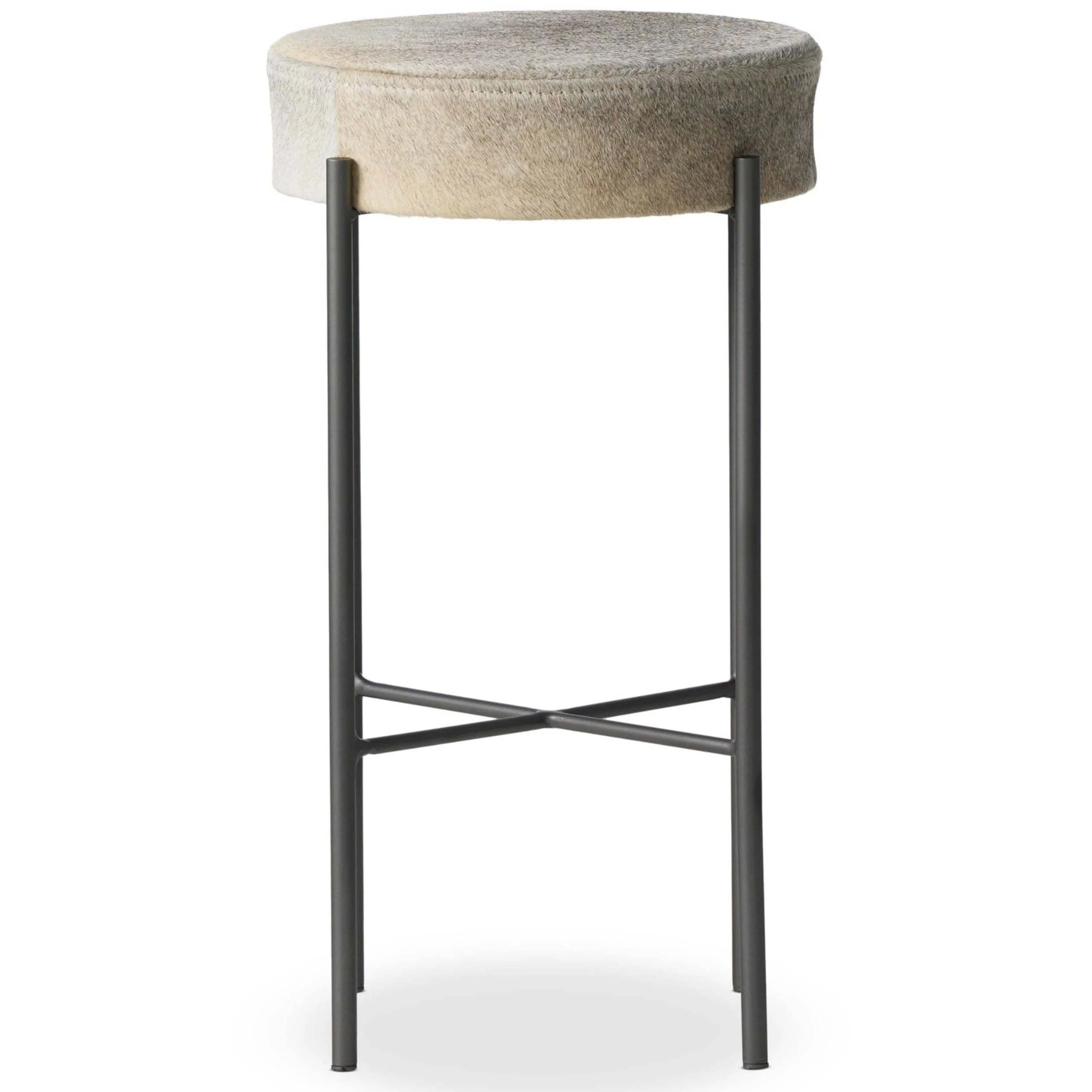 Nocona Bar & Counter Stool, Black/White Speckled Hide by Four Hands - Image 6