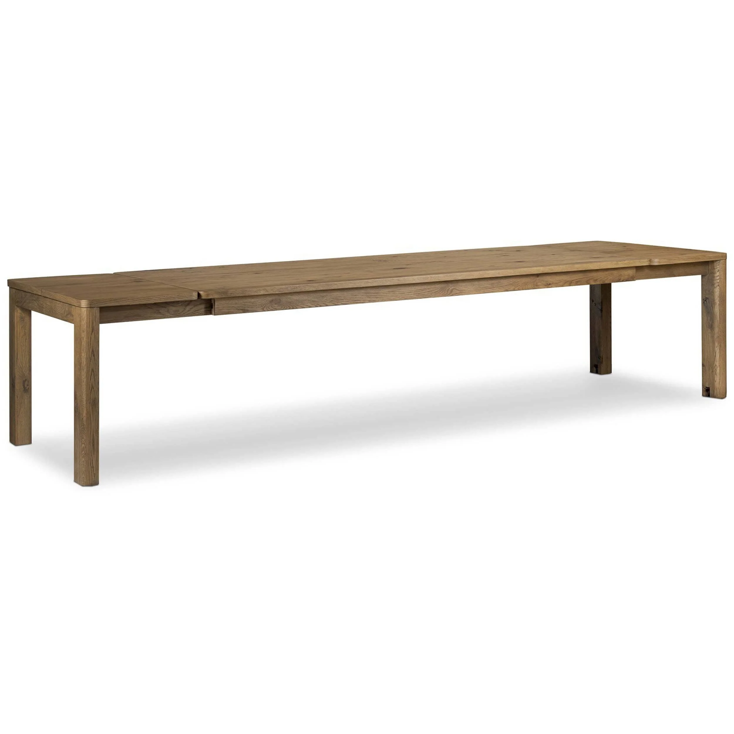 Noeline Double Extension Dining Table, Resawn Worn Oak by Four Hands - Image 2