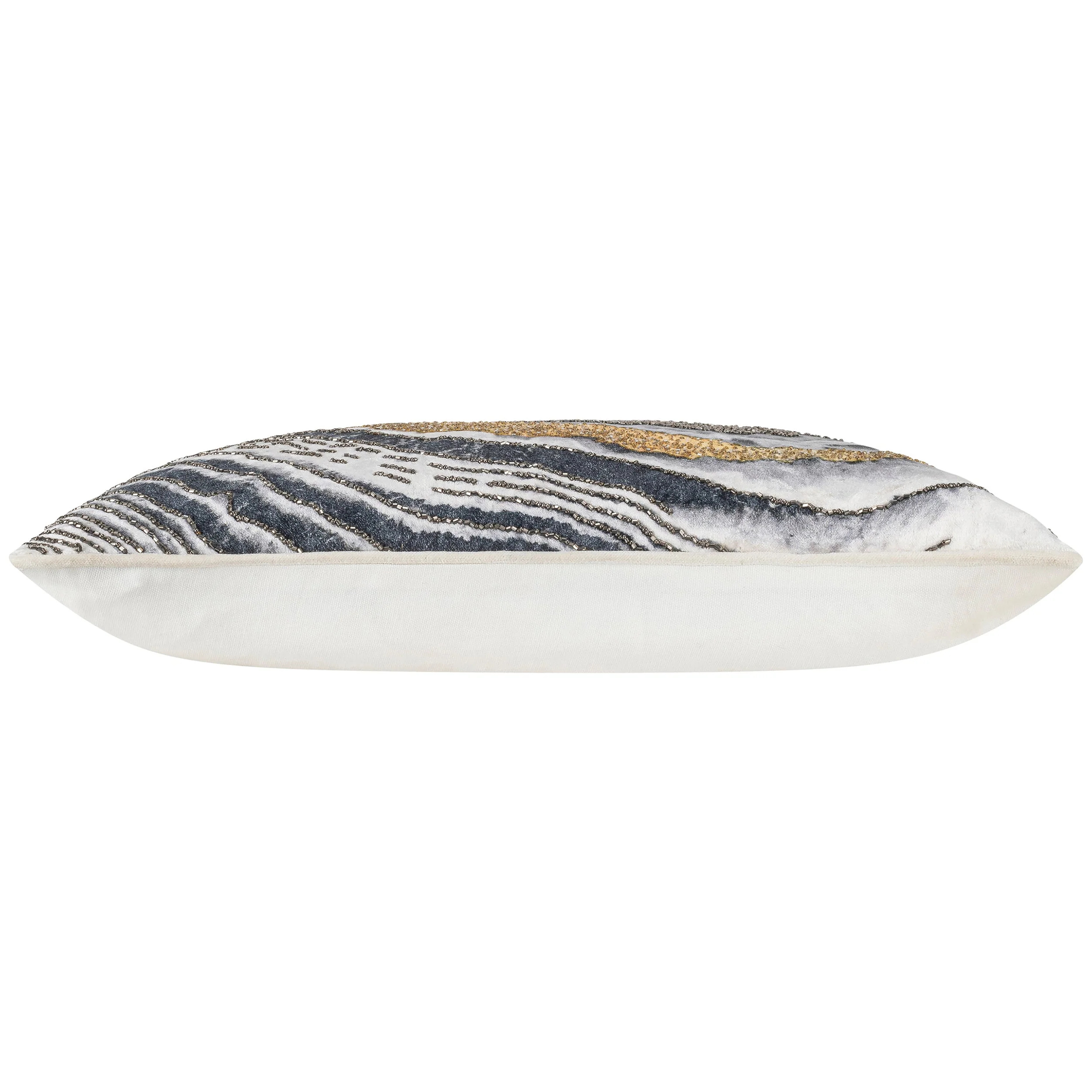 Noor Lumbar Pillow II, Black/Gold - Image 2