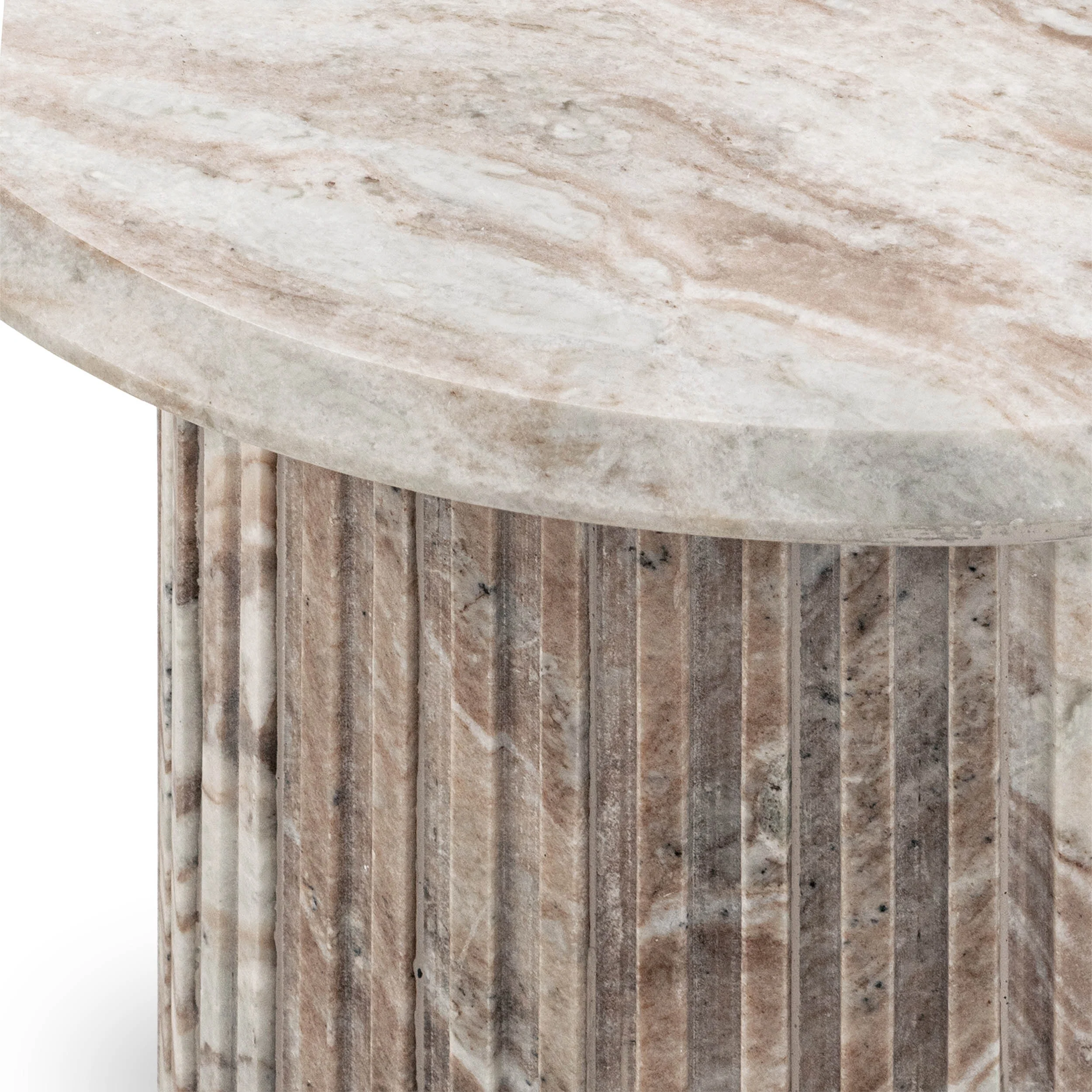Nordens Round End Table, Rusty Gray - Image 2