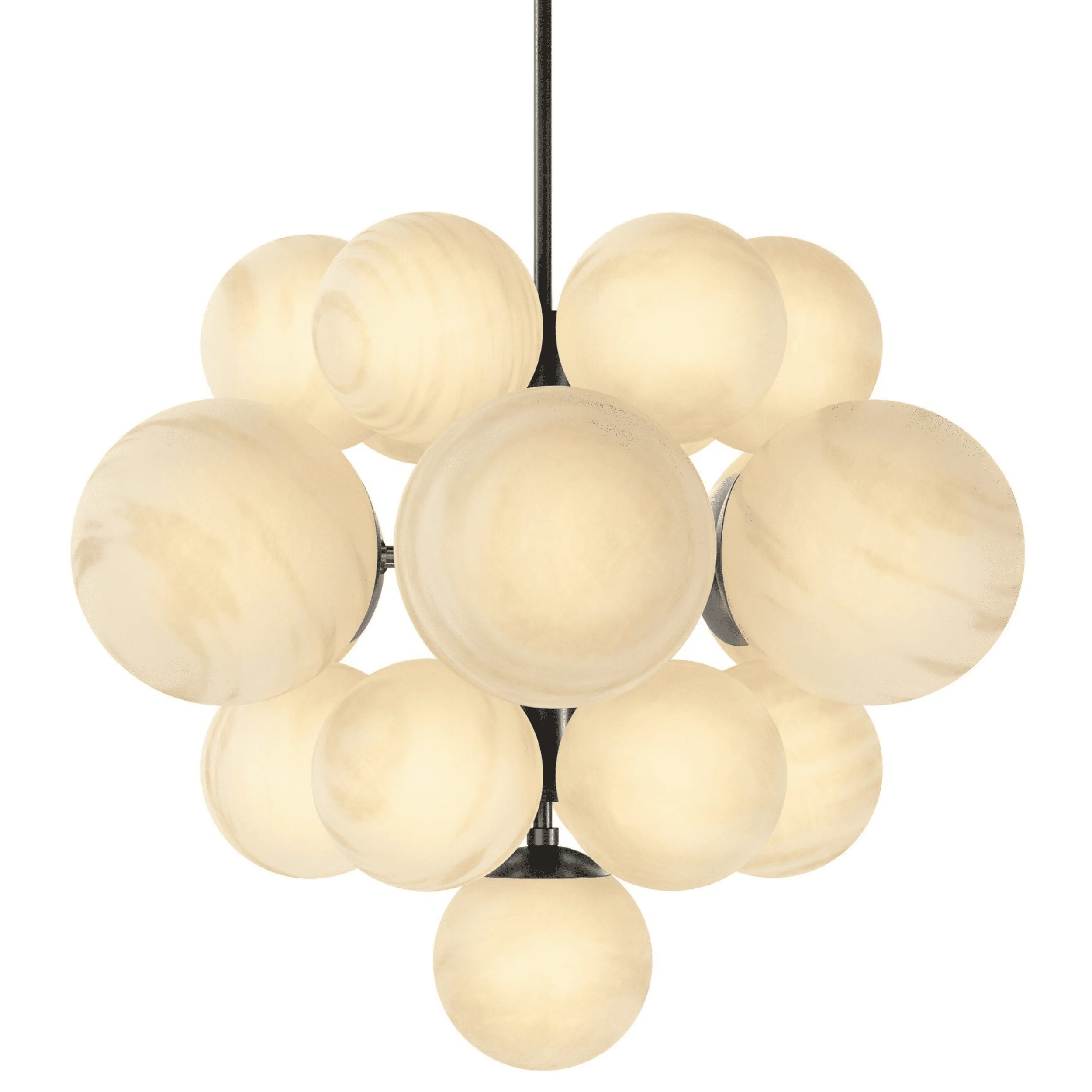 Nova Chandelier, Black Gunmetal/Marble Glass by Four Hands - Image 2