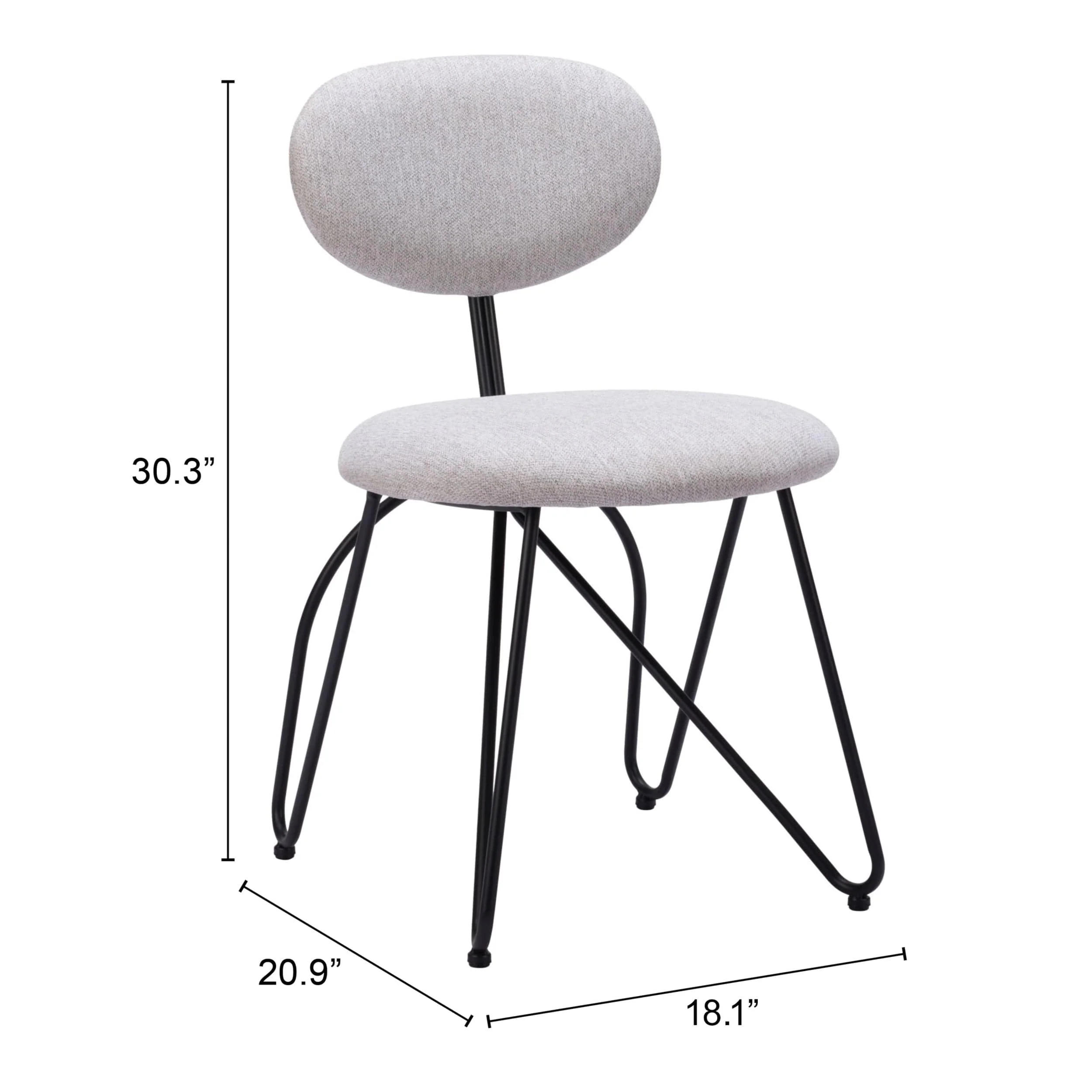 Novi Dining Chair, Dove Gray, Set of 2 - Image 7