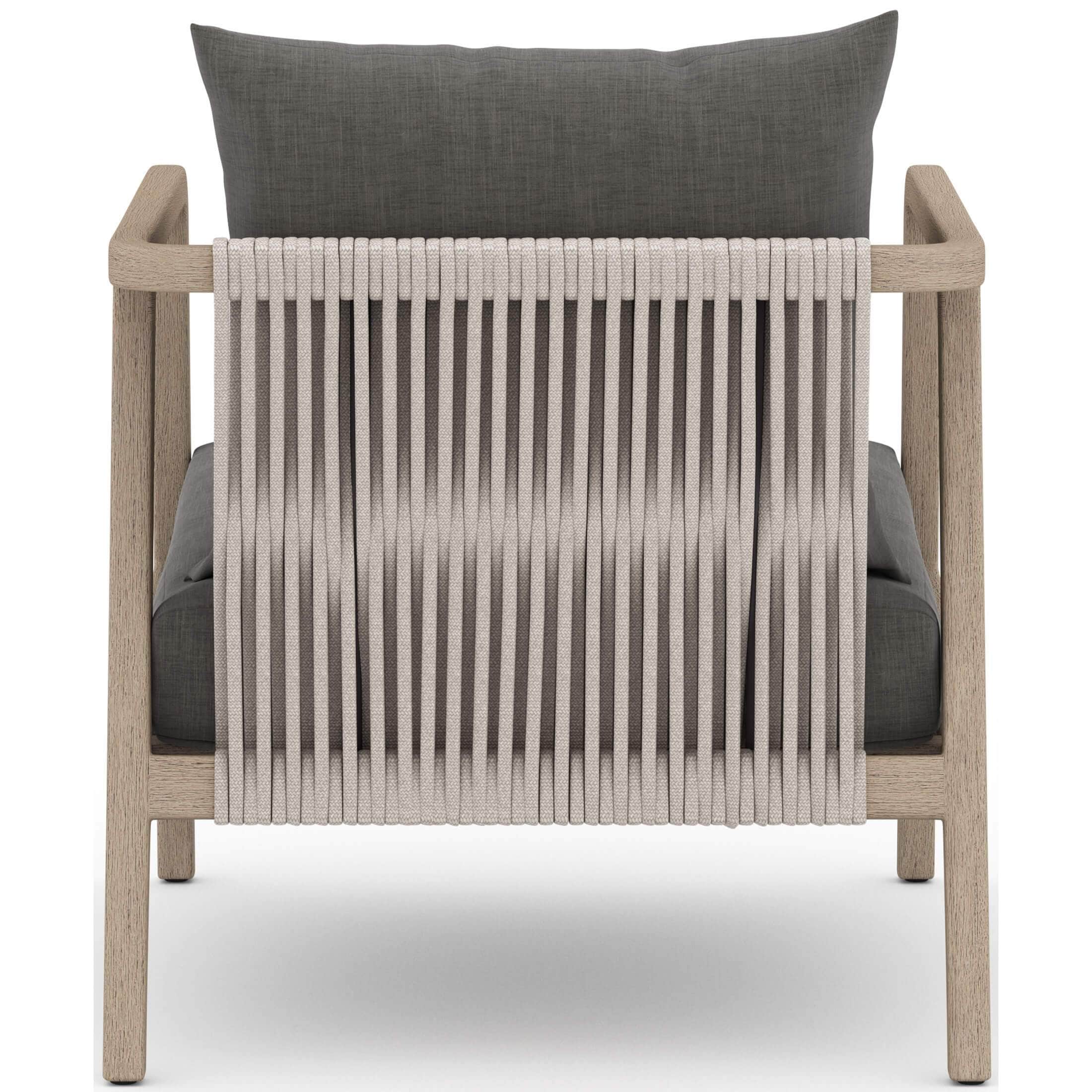 Numa Outdoor Chair, Charcoal/Washed Brown by Four Hands - Image 4