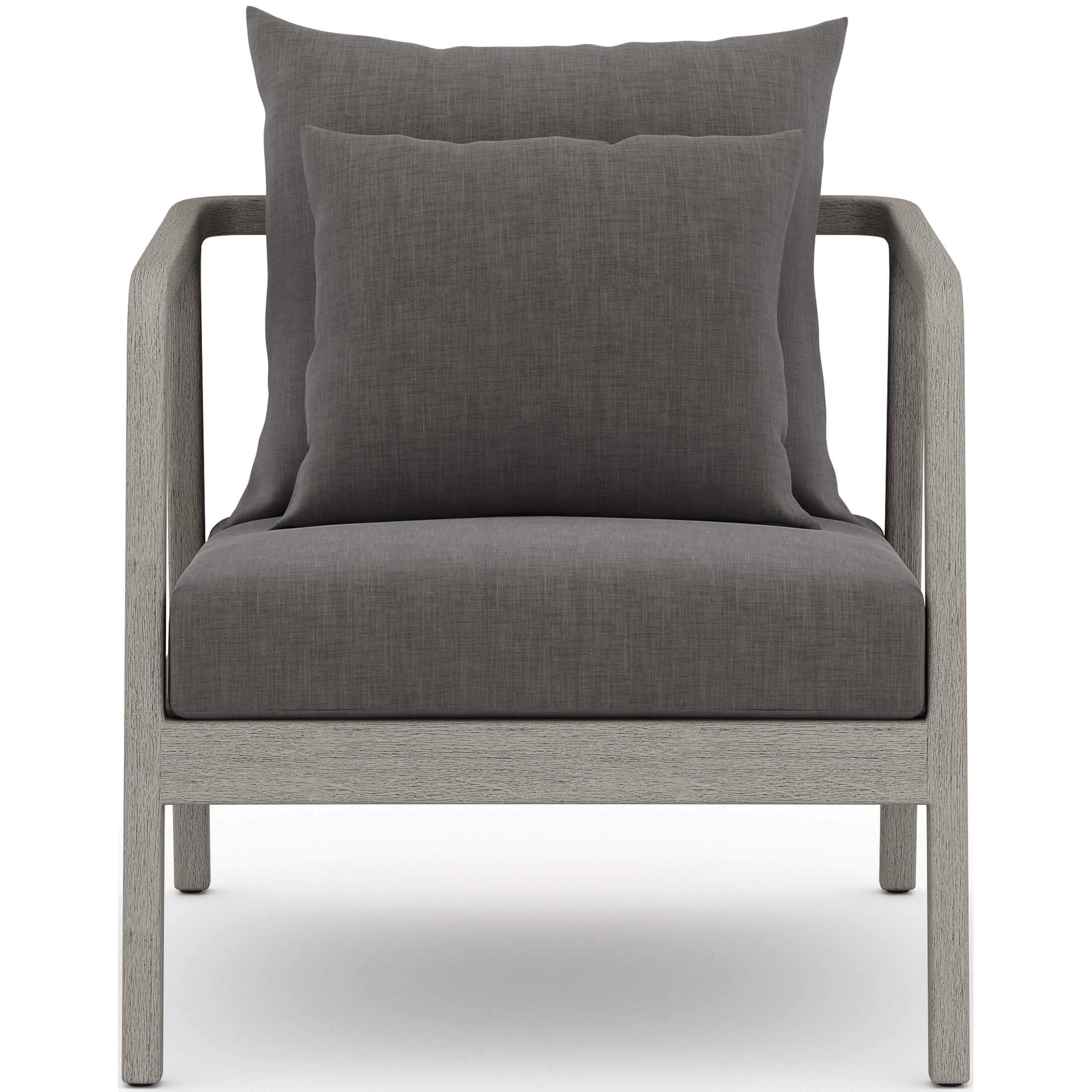 Numa Outdoor Chair, Charcoal/Weathered Grey by Four Hands - Image 3
