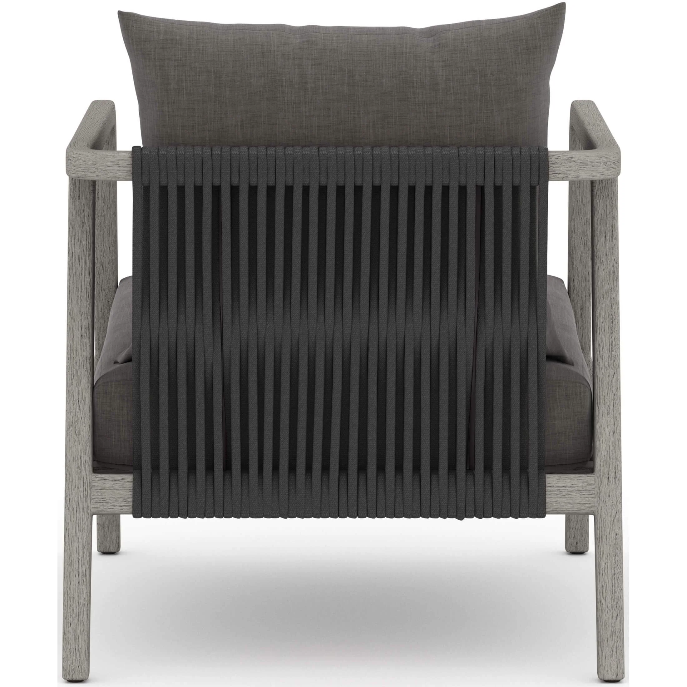 Numa Outdoor Chair, Charcoal/Weathered Grey by Four Hands - Image 4