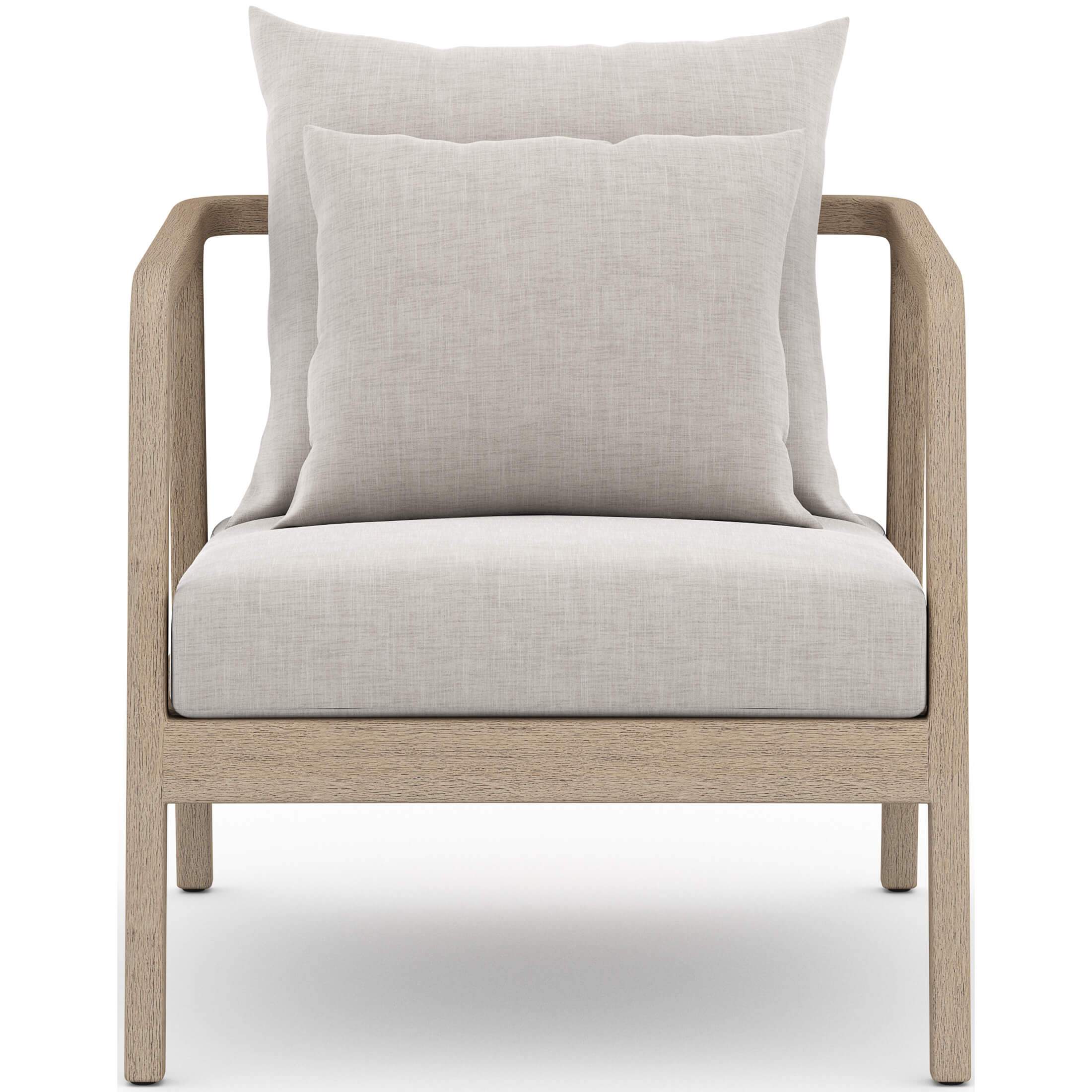Numa Outdoor Chair, Stone Grey/Washed Brown by Four Hands - Image 3