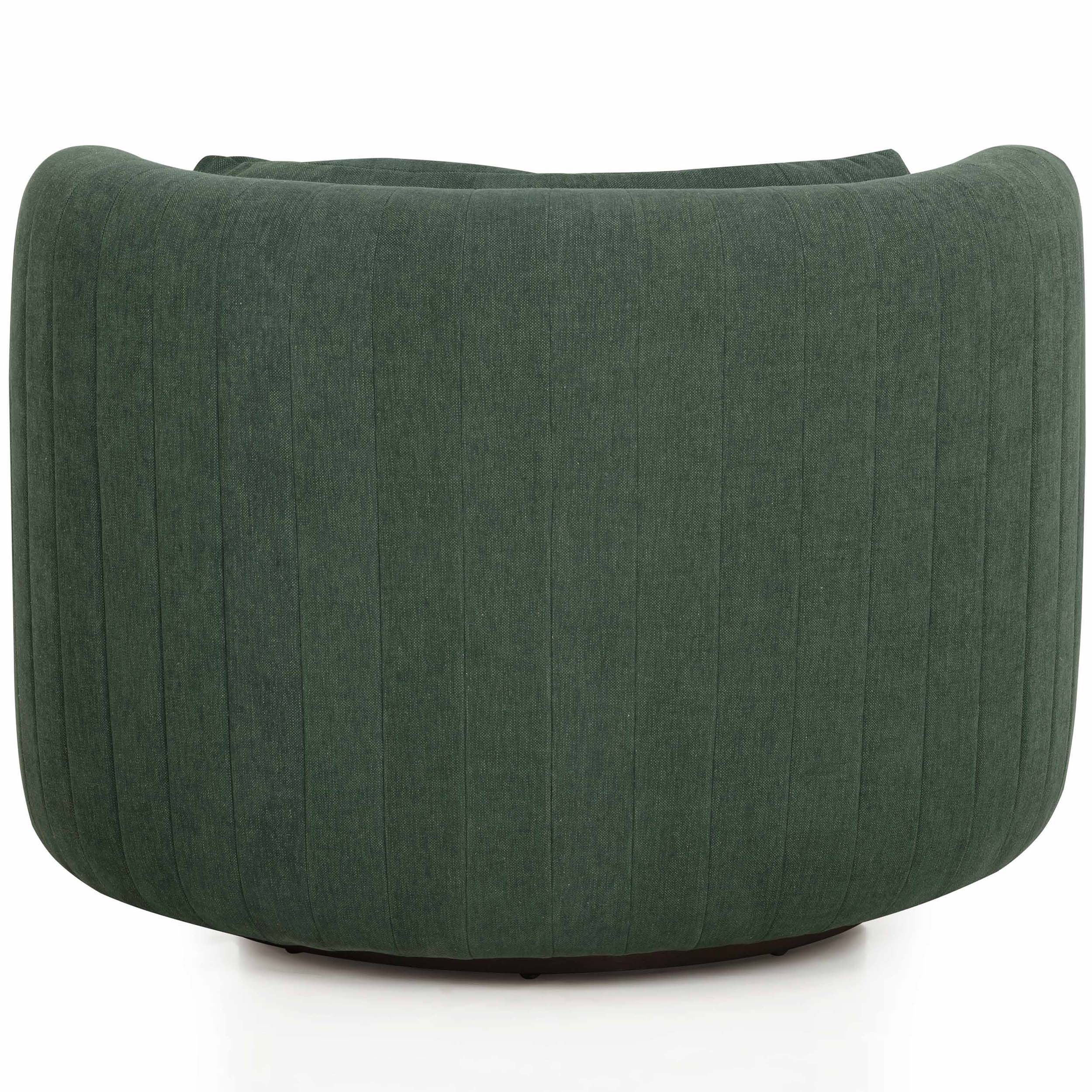 Nura Swivel Accent Chair, Forest Green - Image 4