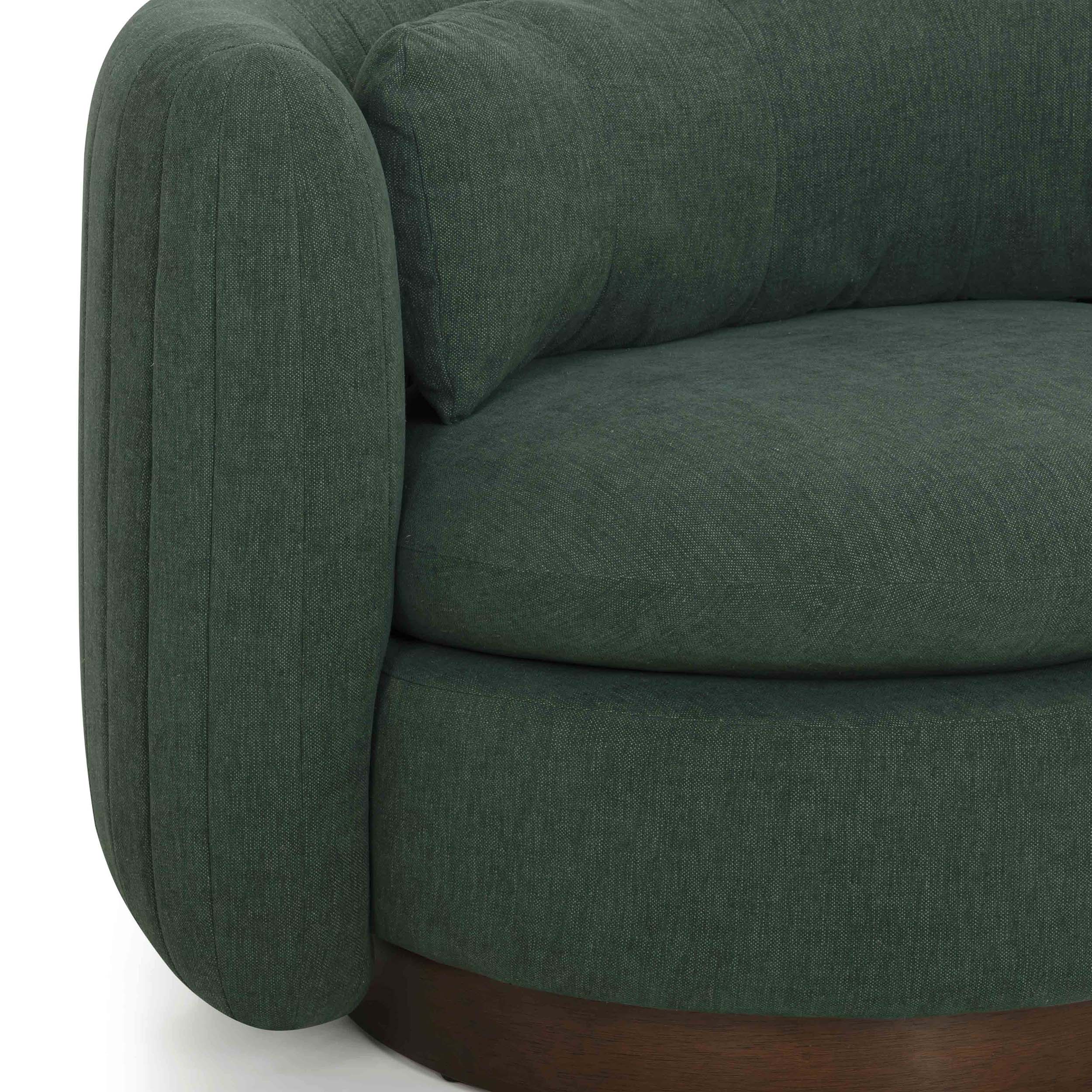 Nura Swivel Accent Chair, Forest Green - Image 5