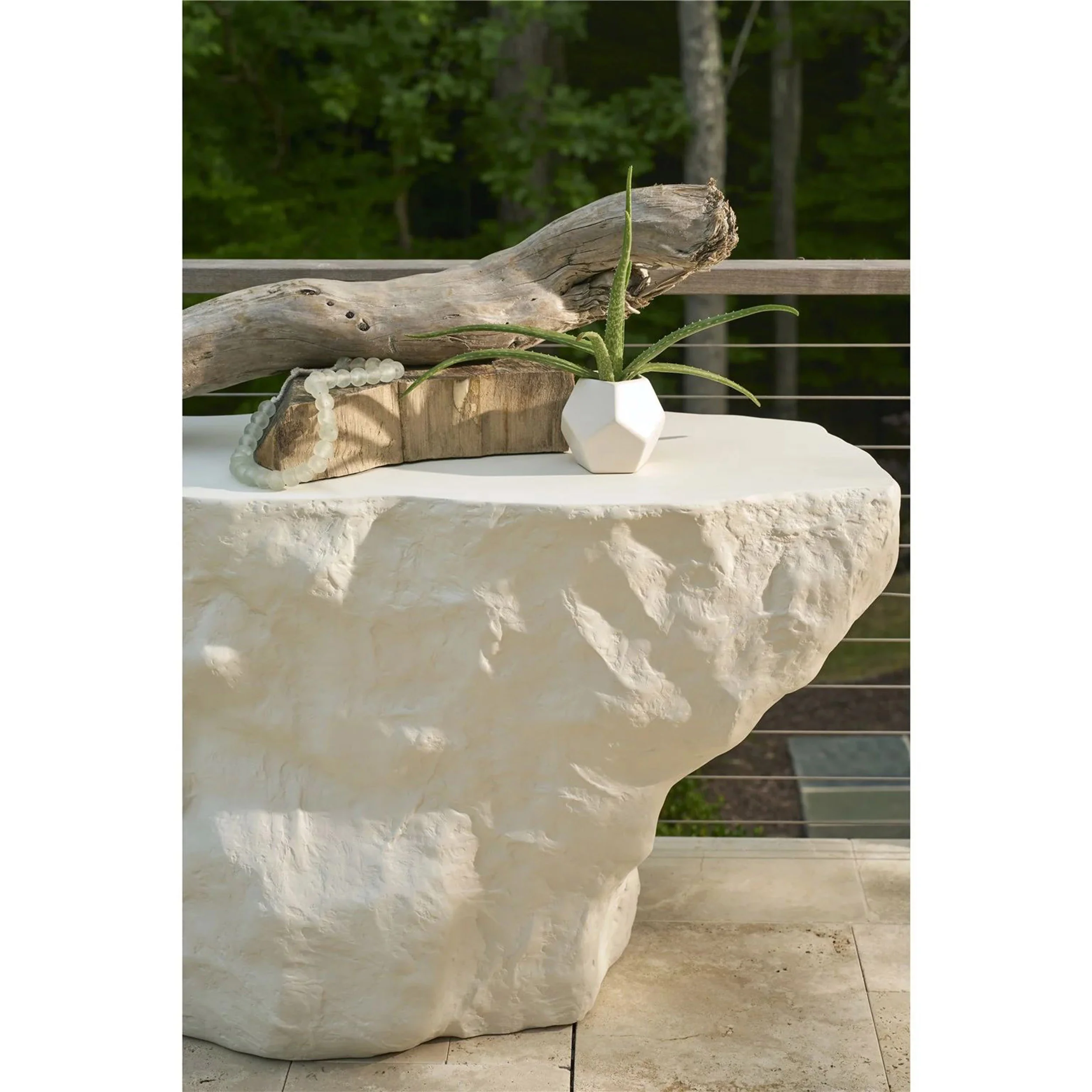 Oasis Cliffside Console Table, White - Image 3