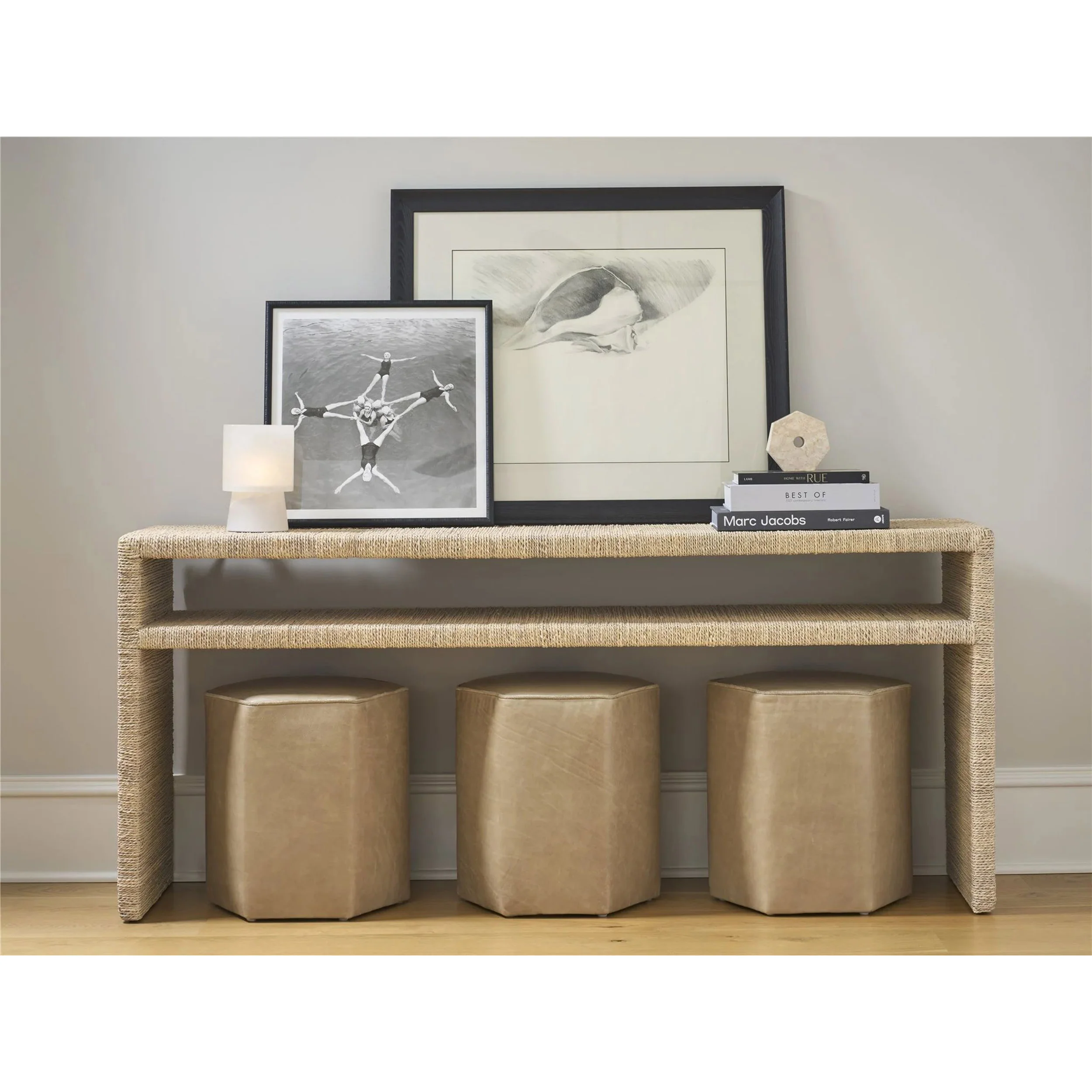 Oasis Console Table, Abaca - Image 4