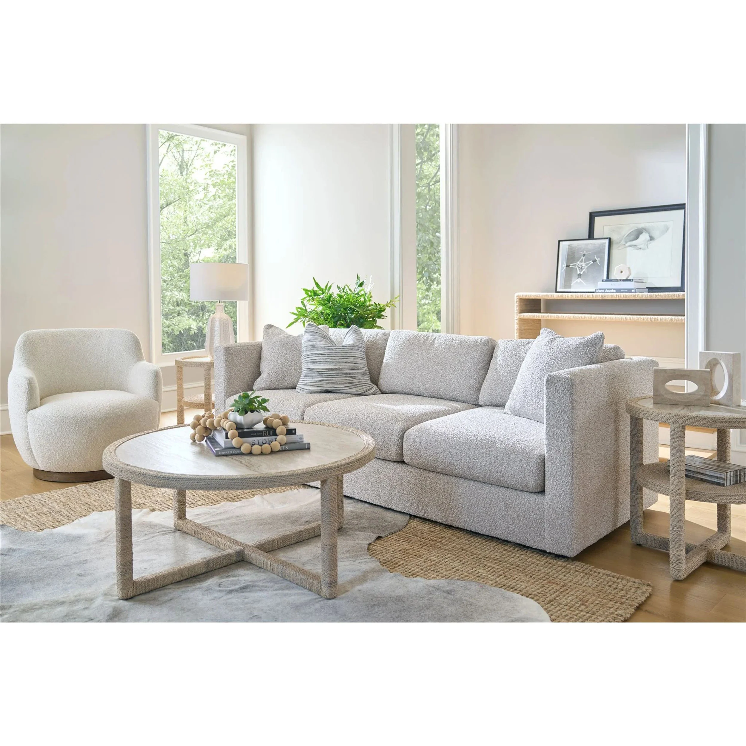 Oasis Coral Cocktail Table, White - Image 5