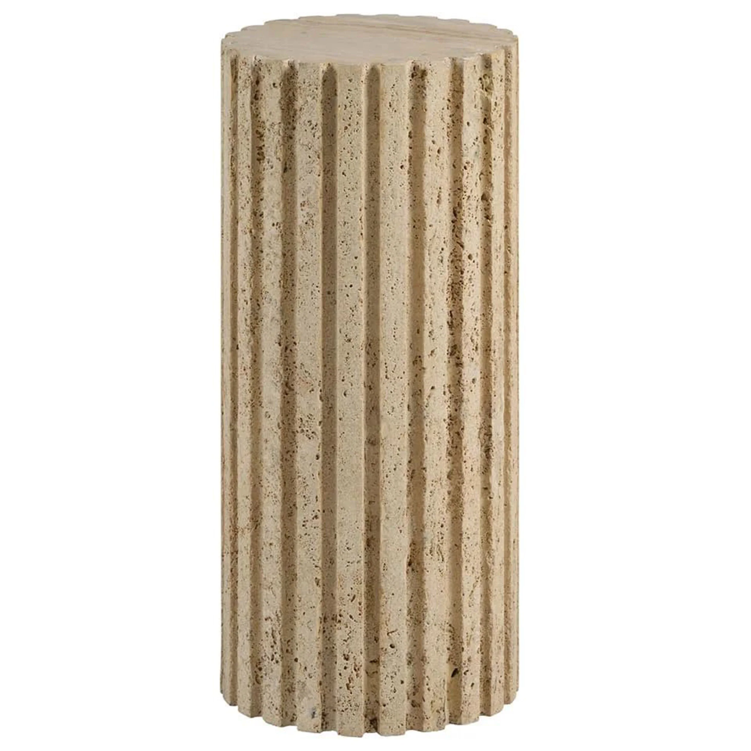 Anchor Accent Table, Travertine