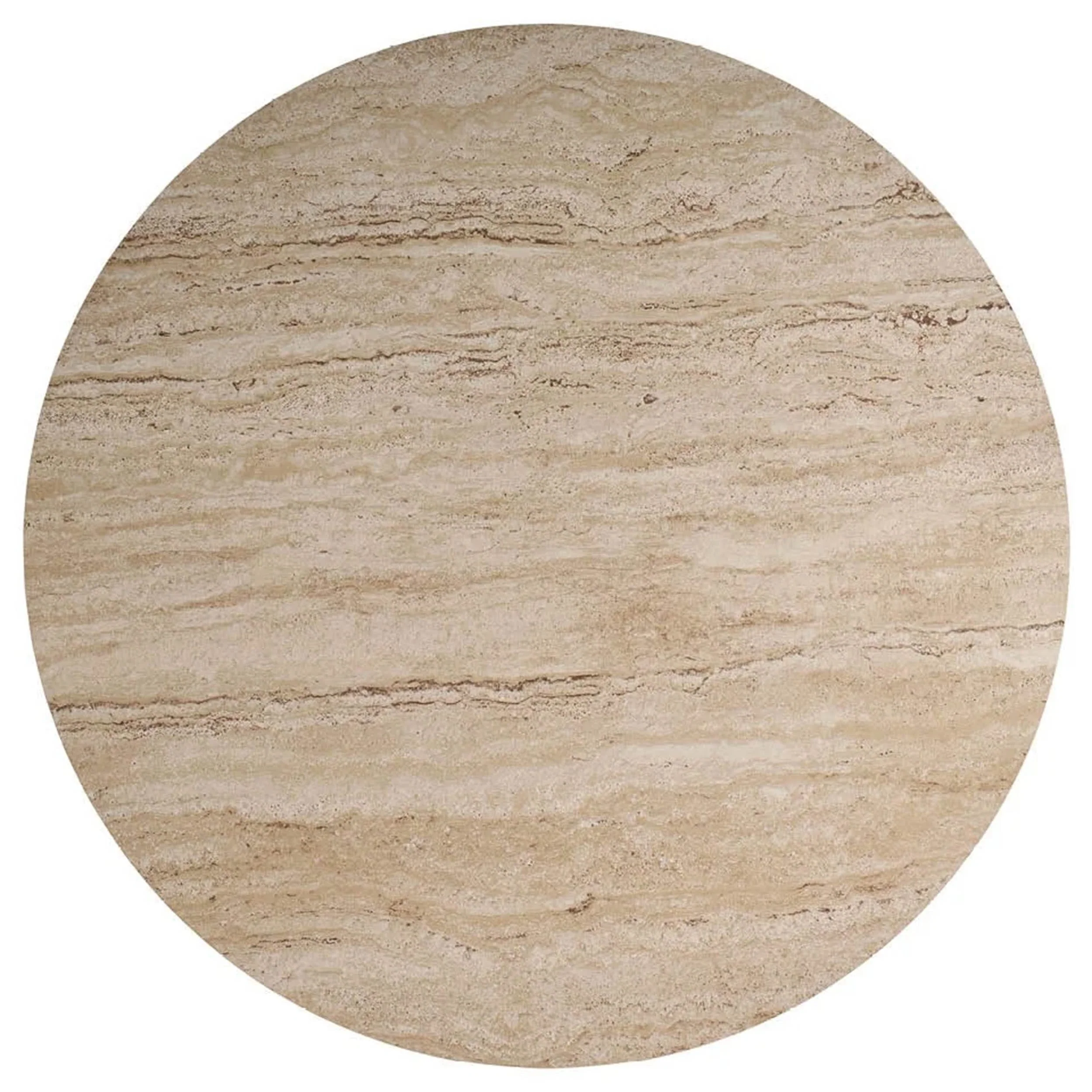 Oasis Round Dining Table, Travertine Beige - Image 2