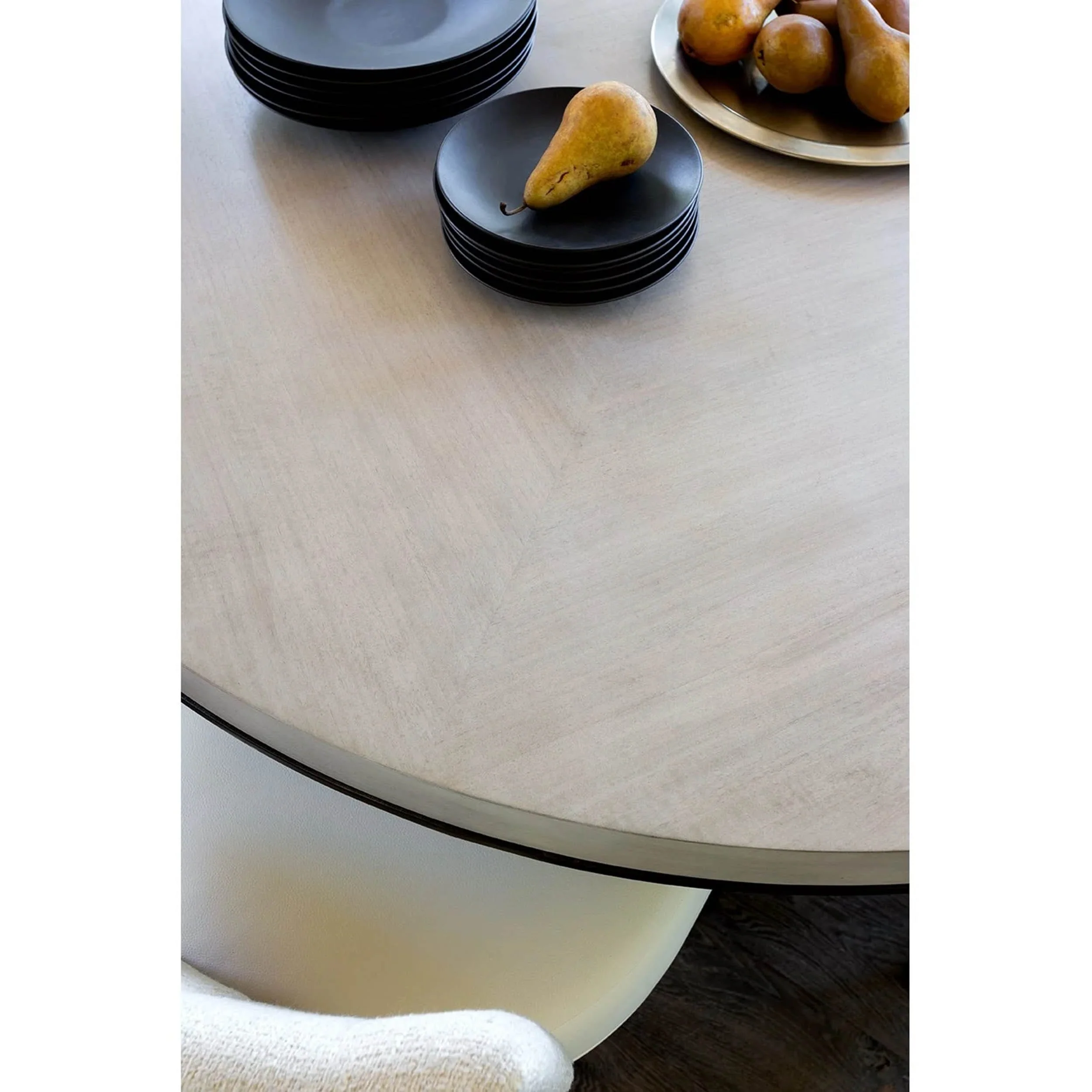 Topanga Round Dining Table, Silver Fox - Image 4