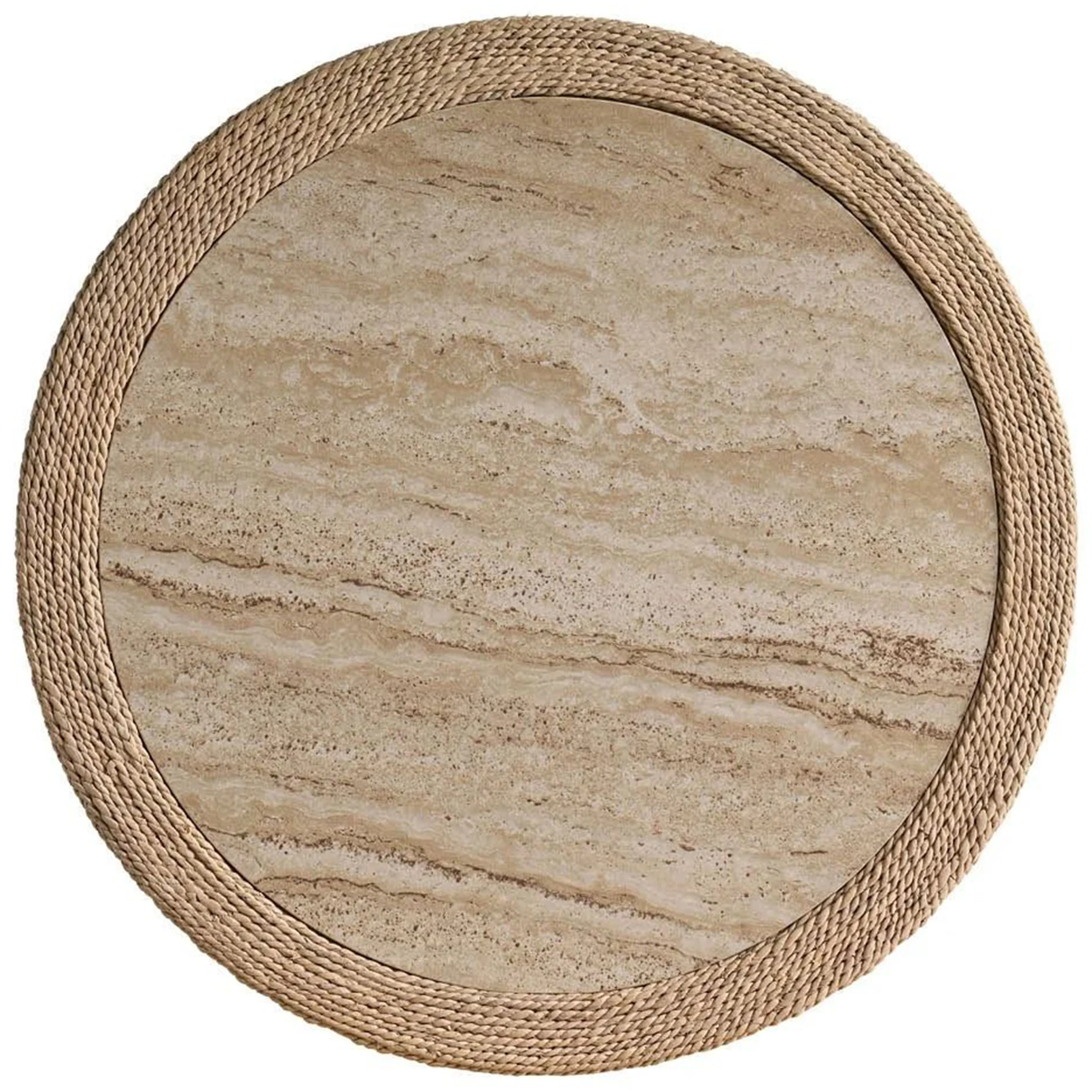 Oasis Round End Table, Abaca - Image 3