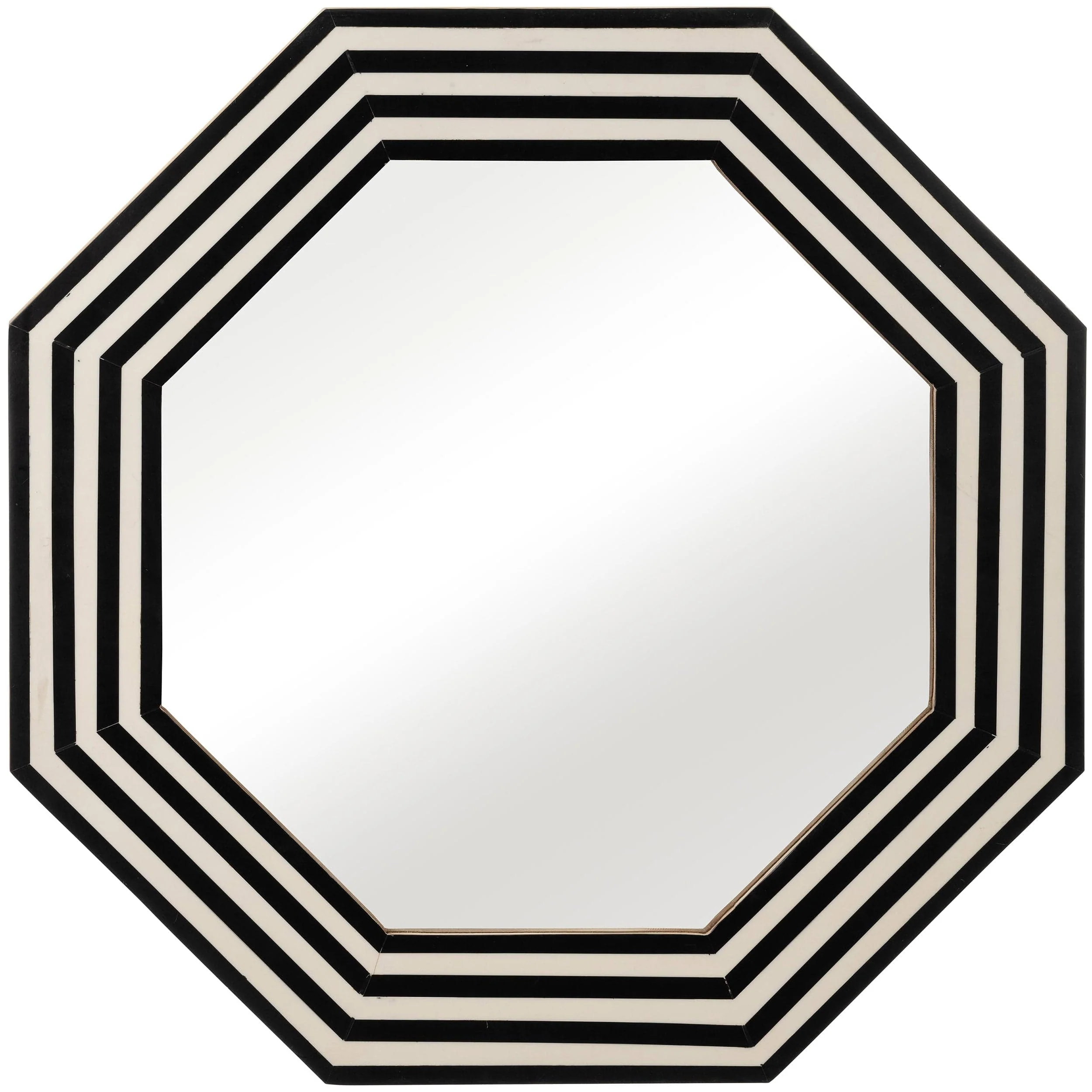 Octagon Mirror, Black/White