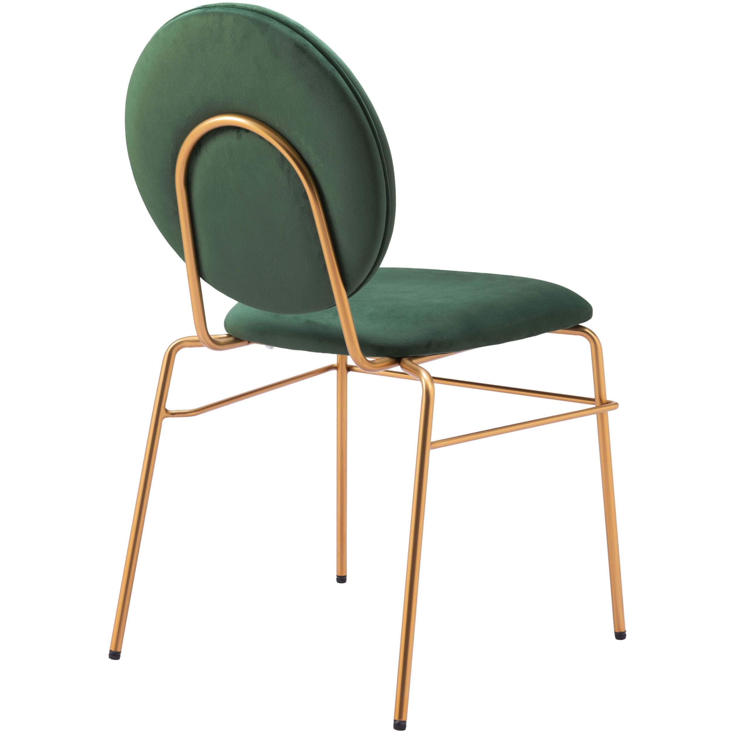 Odessa Dining Chair, Green/Gold, Set of 2 - Image 5