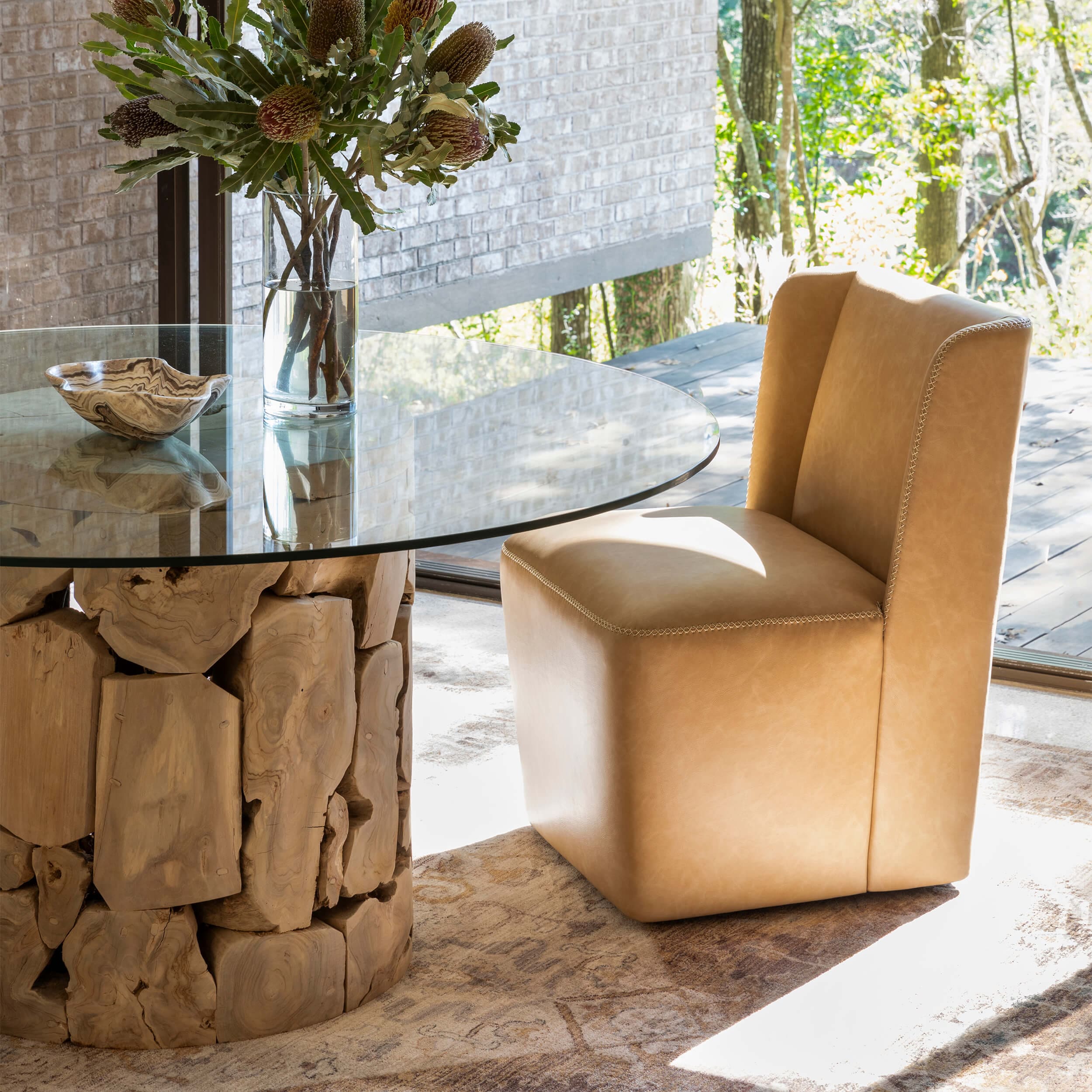 Odin Gliding Dining Chair, Copley Tan, Set of 2 - Image 5