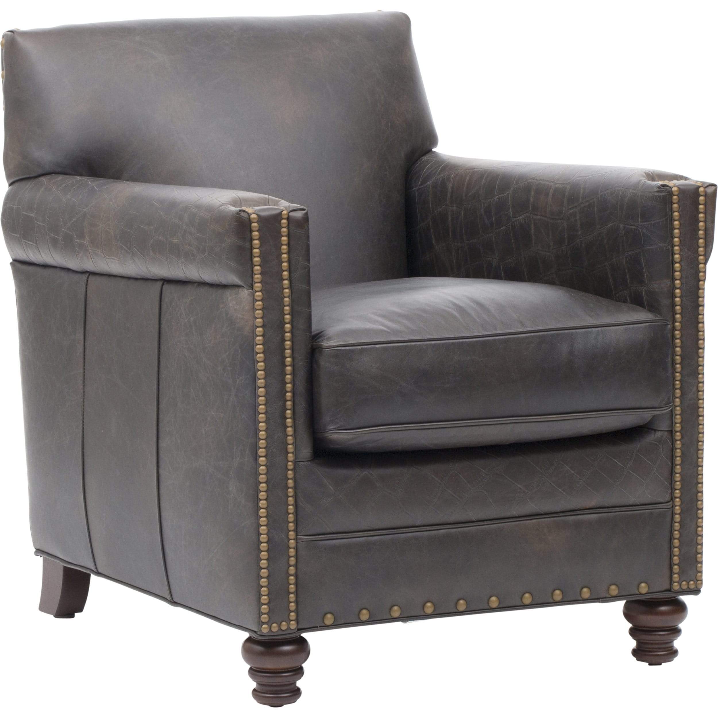 Old Saddle Crocodile Leather Club Chair