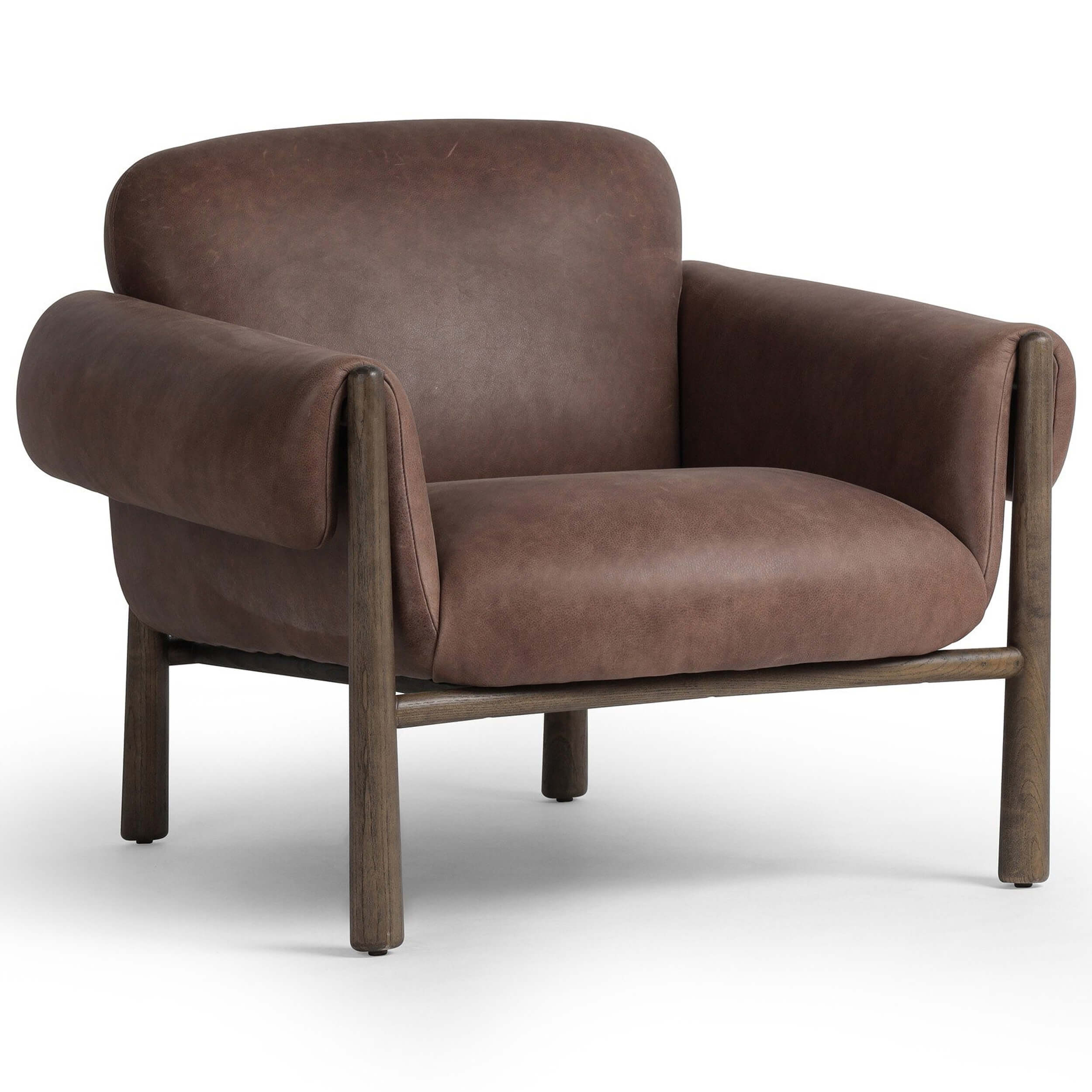 Olia Leather Chair, Palermo Cigar by Four Hands