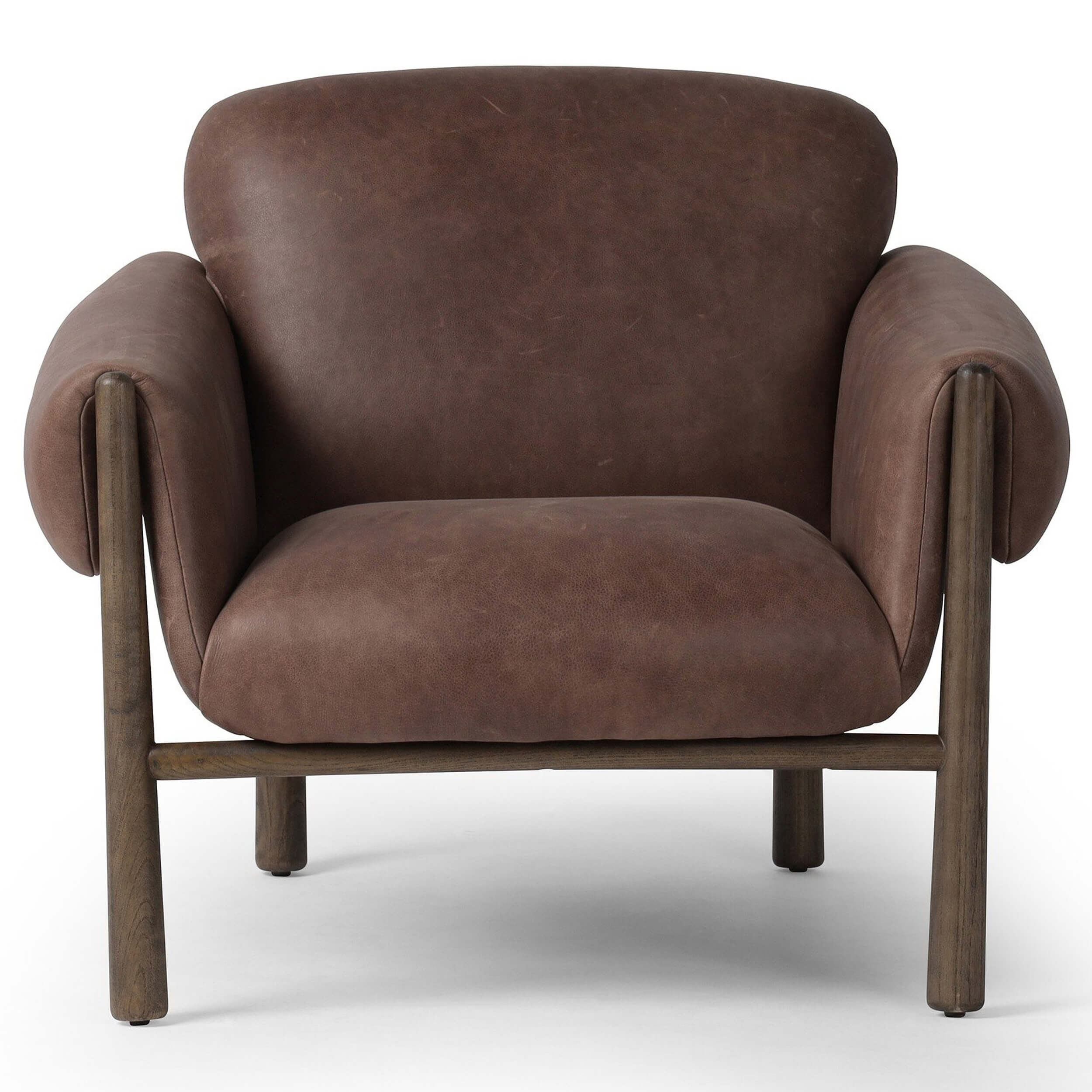 Olia Leather Chair, Palermo Cigar by Four Hands - Image 2