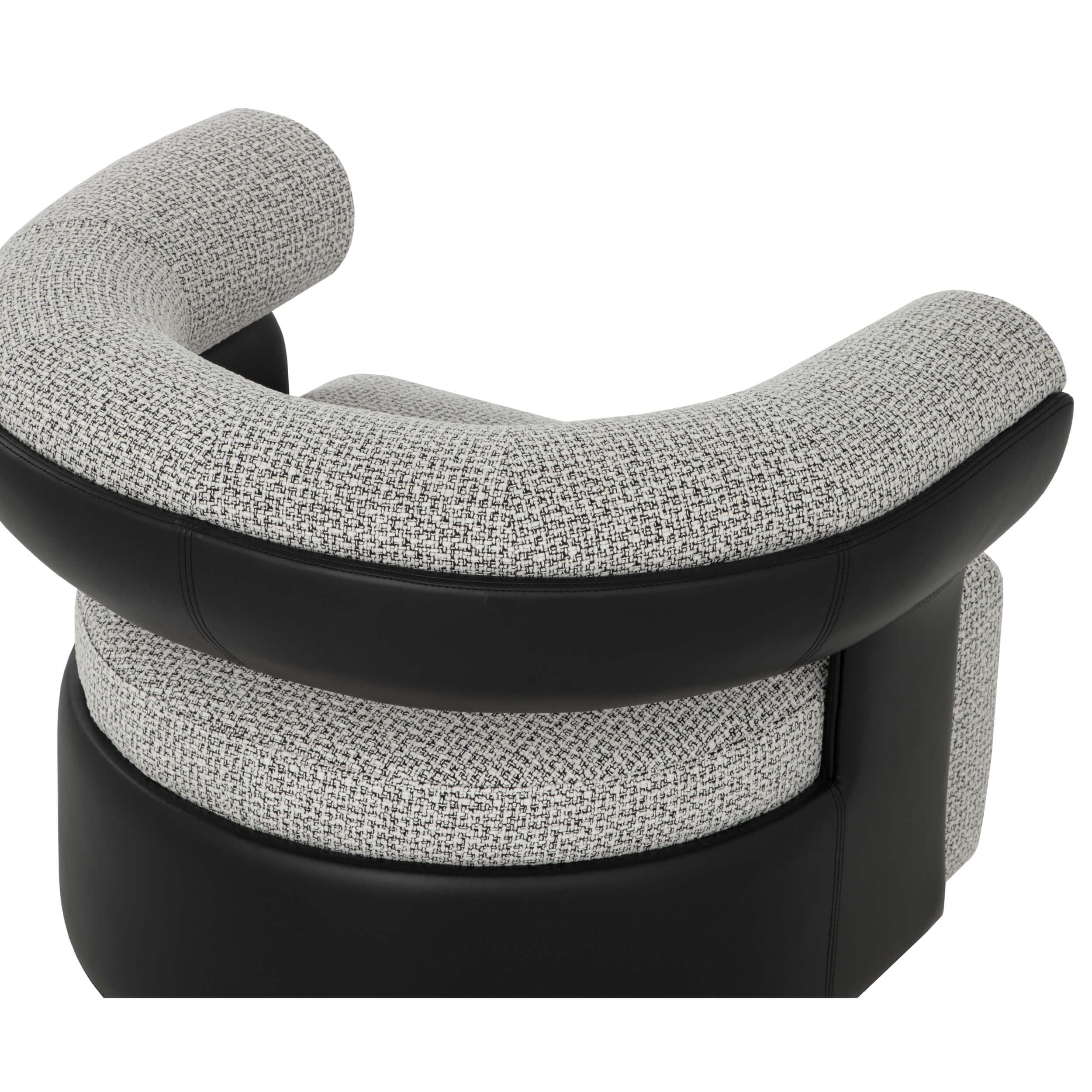 Olida Swivel Chair, Helios Check Black/Napa Black - Image 5