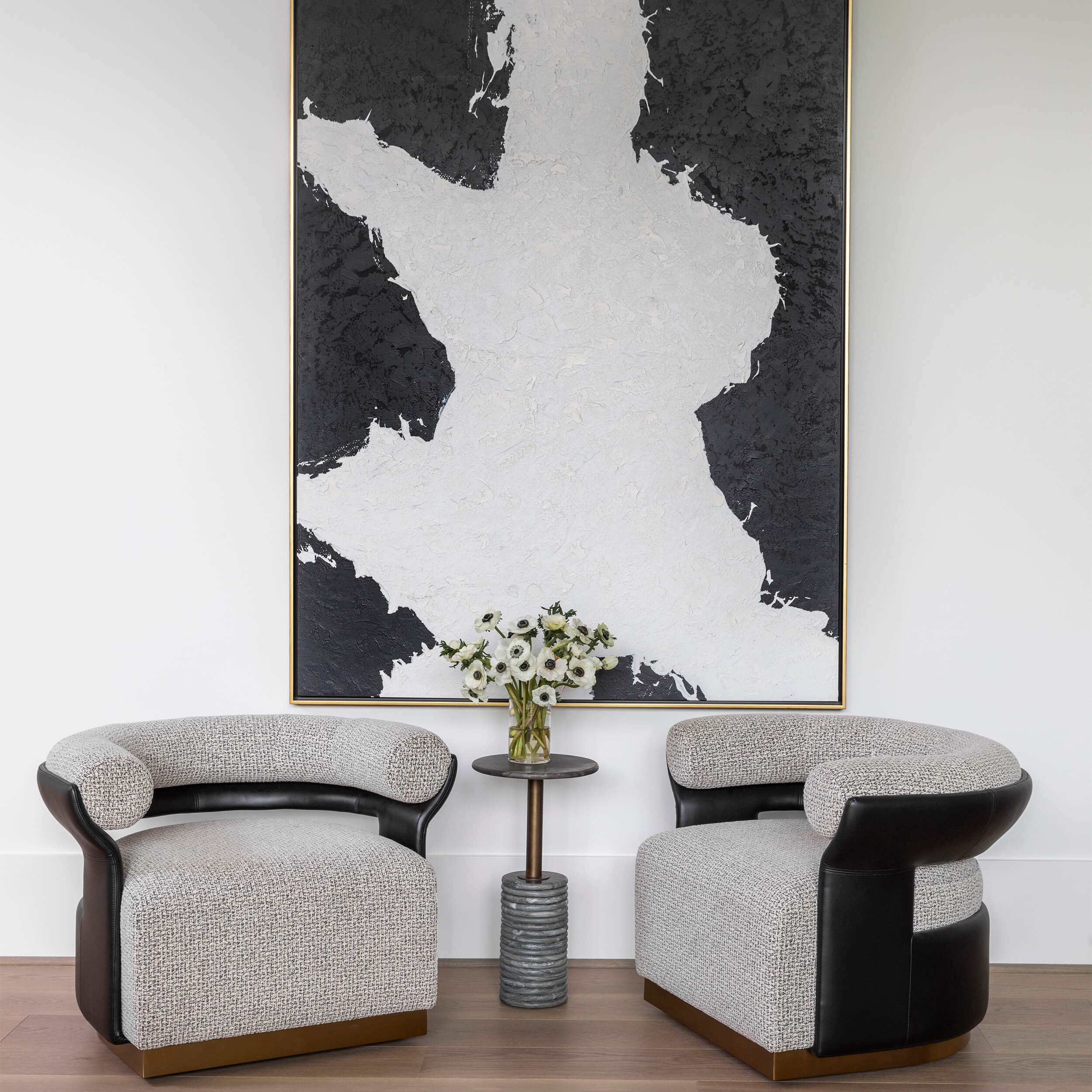 Olida Swivel Chair, Helios Check Black/Napa Black - Image 6