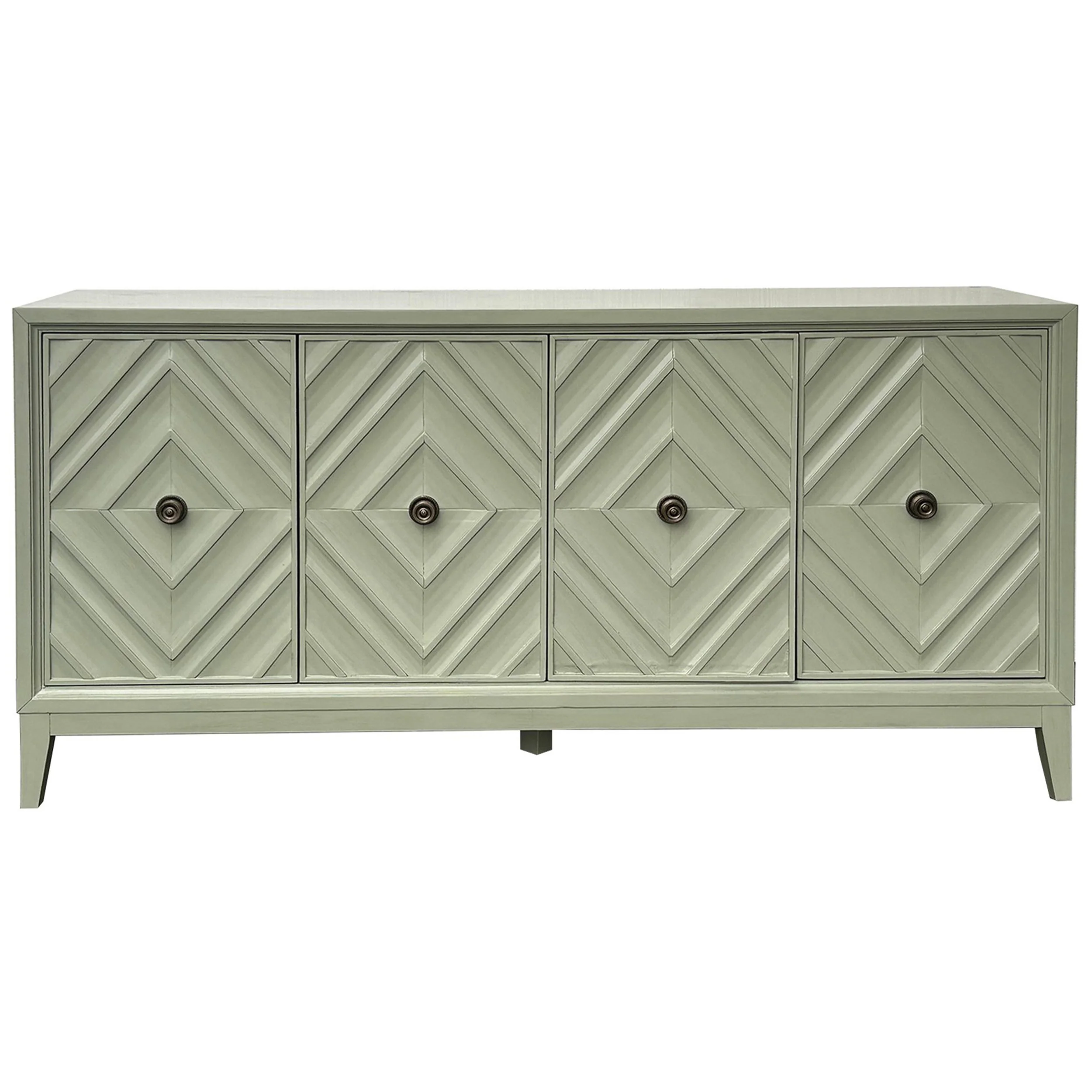 Oliver 4 Door Sideboard, Green - Image 2