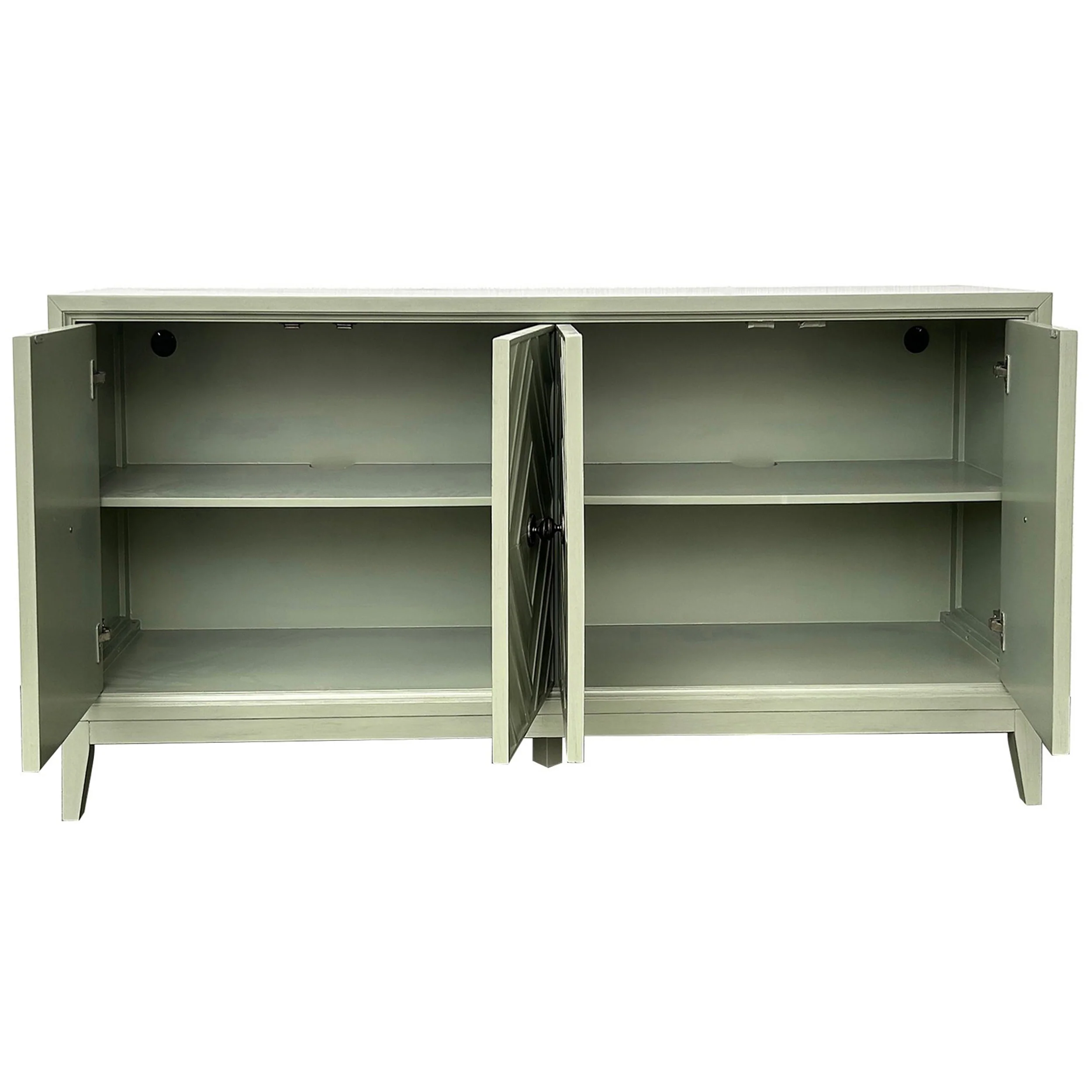 Oliver 4 Door Sideboard, Green - Image 3