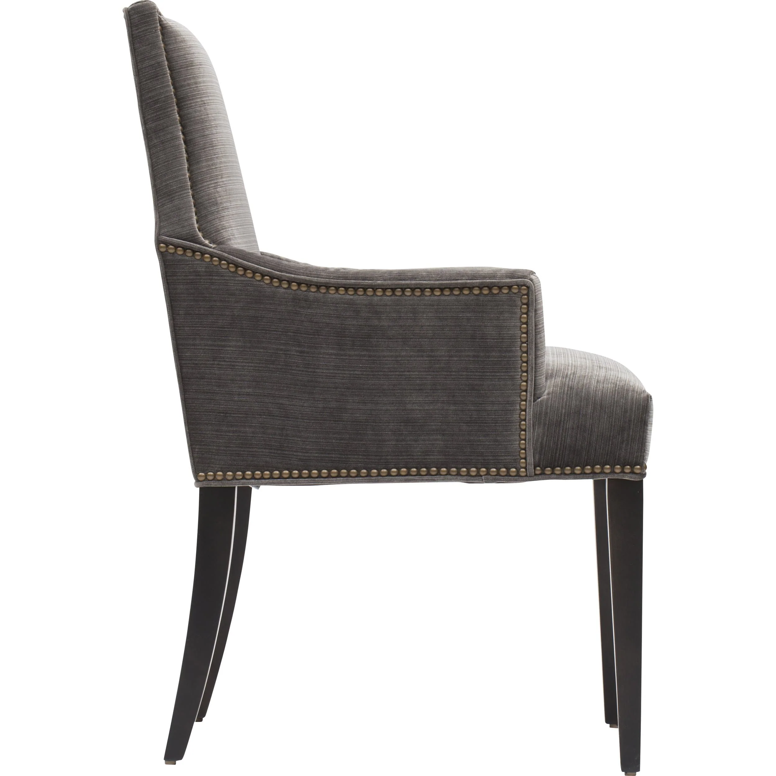 Oliver Arm Chair, Valhalla Pewter, Brass Nailheads - Image 3