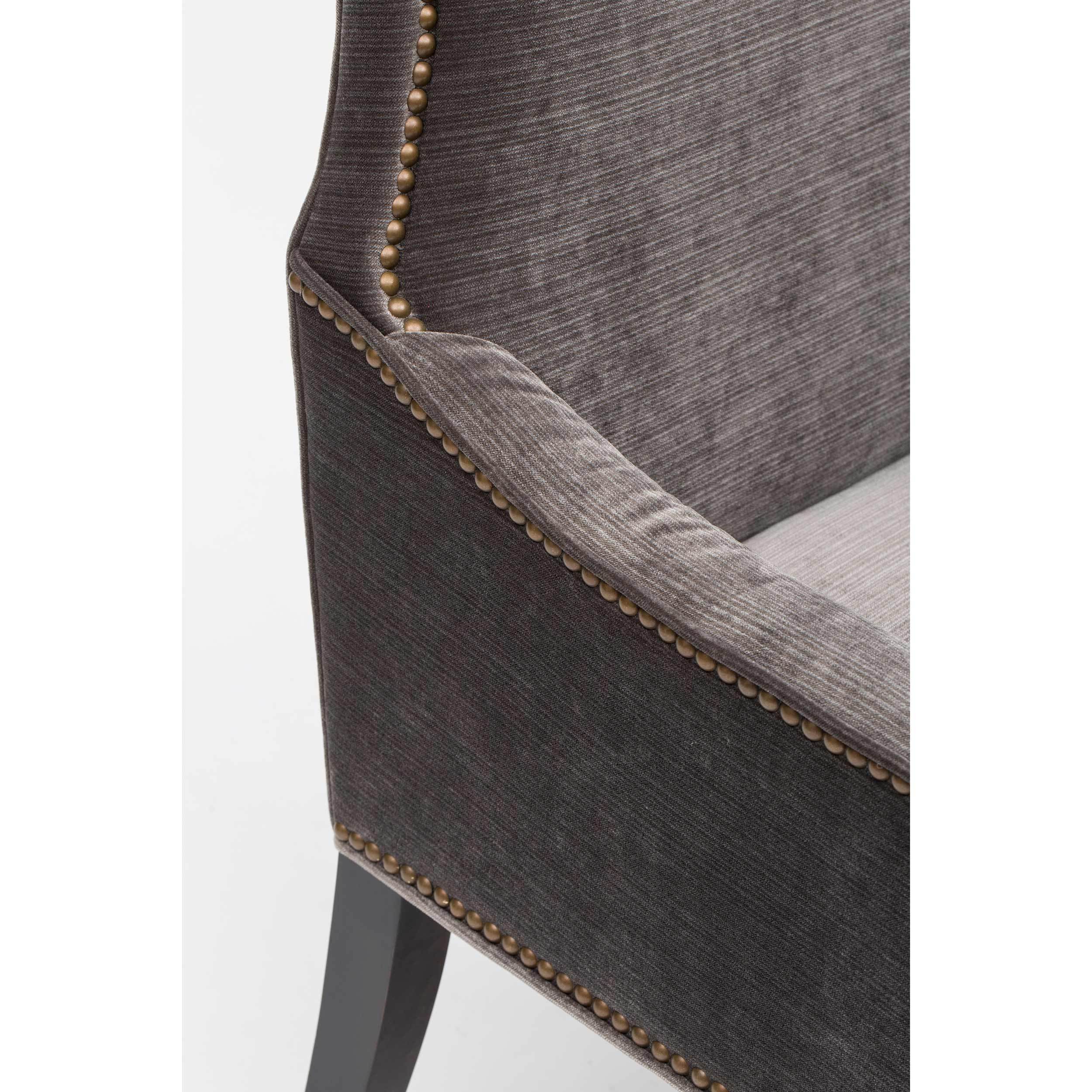 Oliver Arm Chair, Valhalla Pewter, Brass Nailheads - Image 5