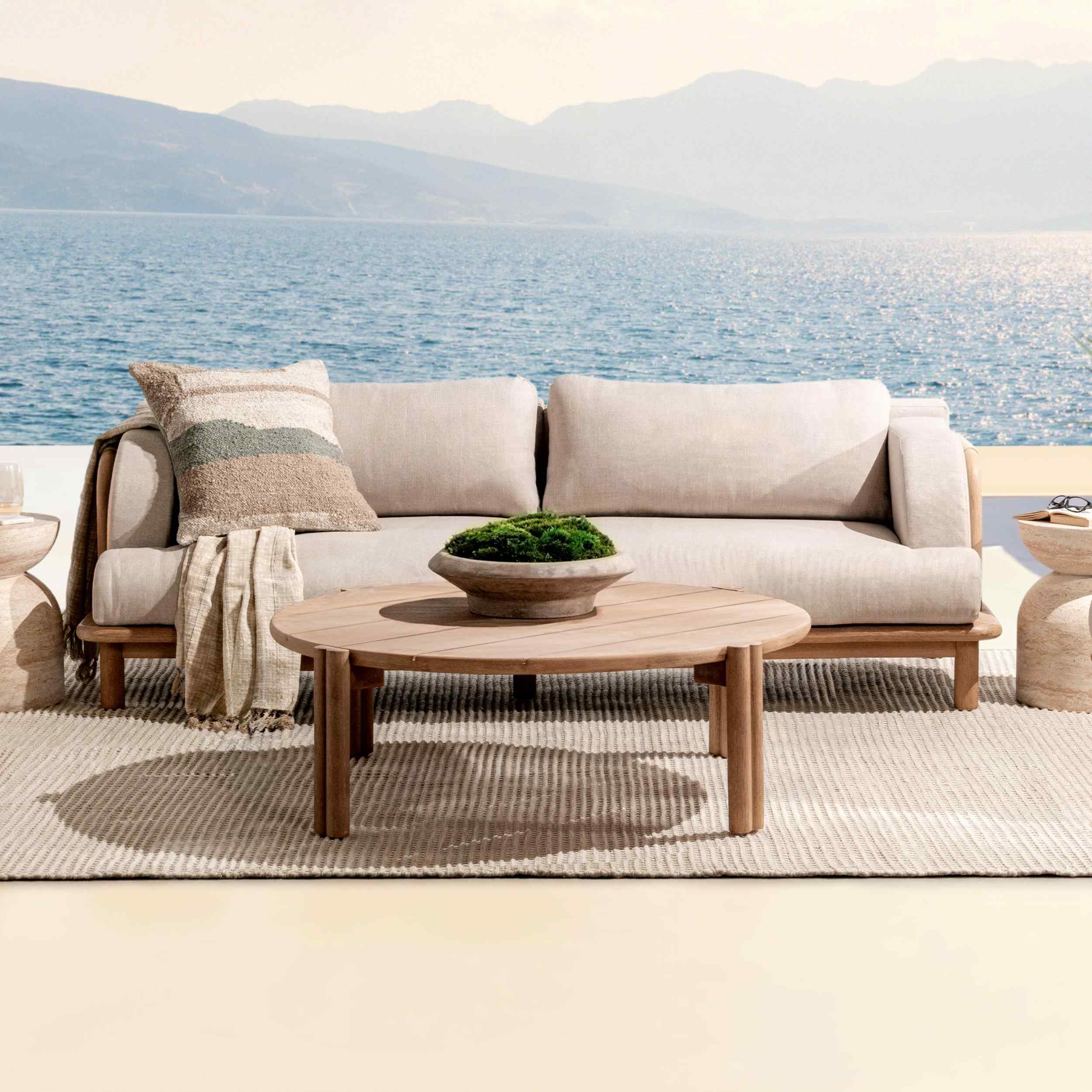 Oliver Outdoor Round Coffee Table, Butterscotch - Image 5