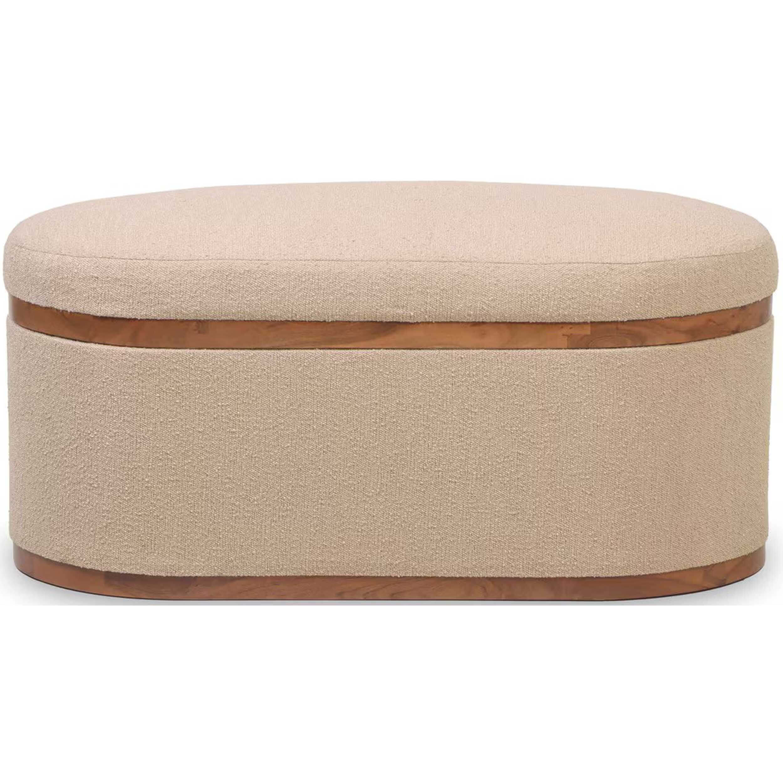 Olivier Storage Ottoman, Ivory - Image 2