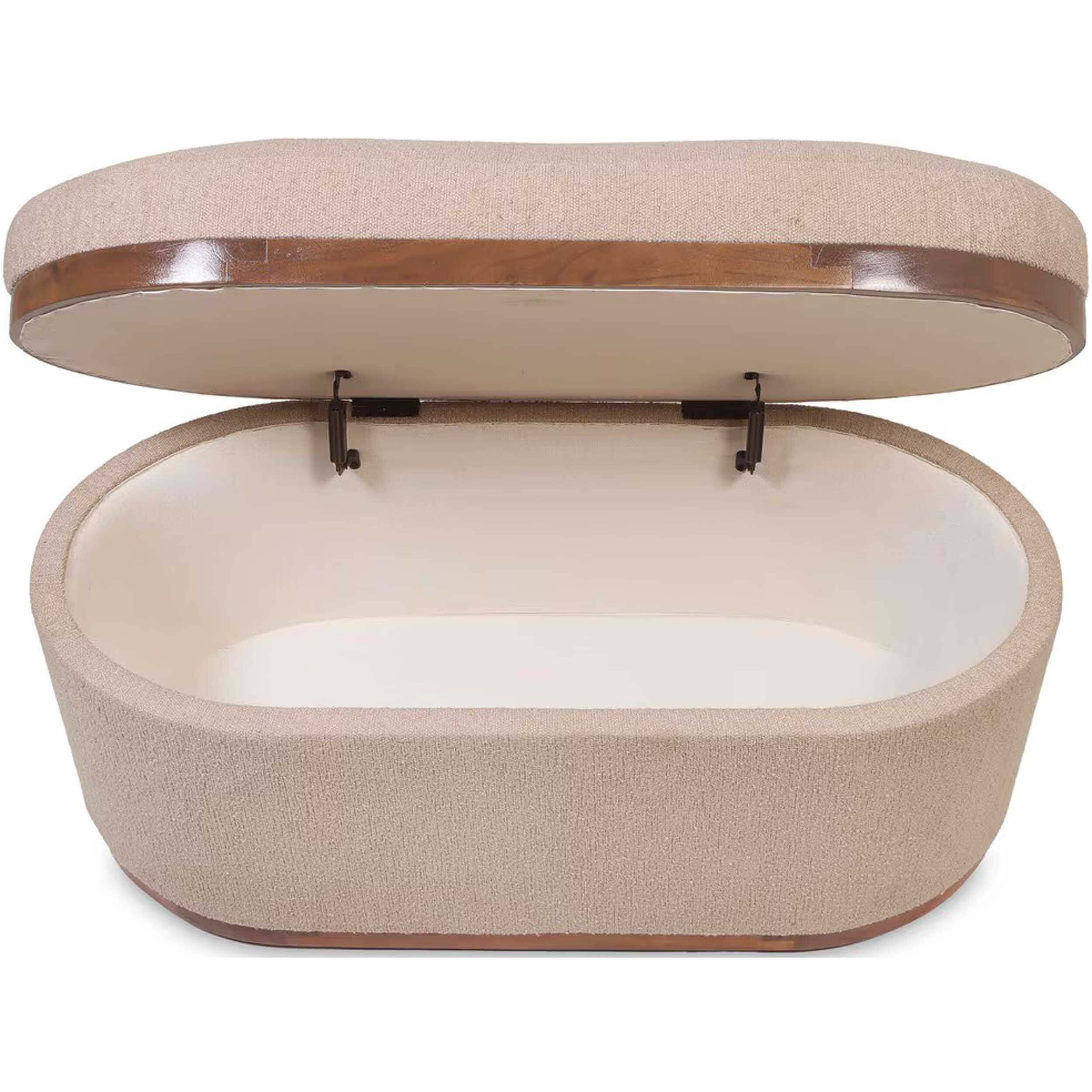 Olivier Storage Ottoman, Ivory - Image 4